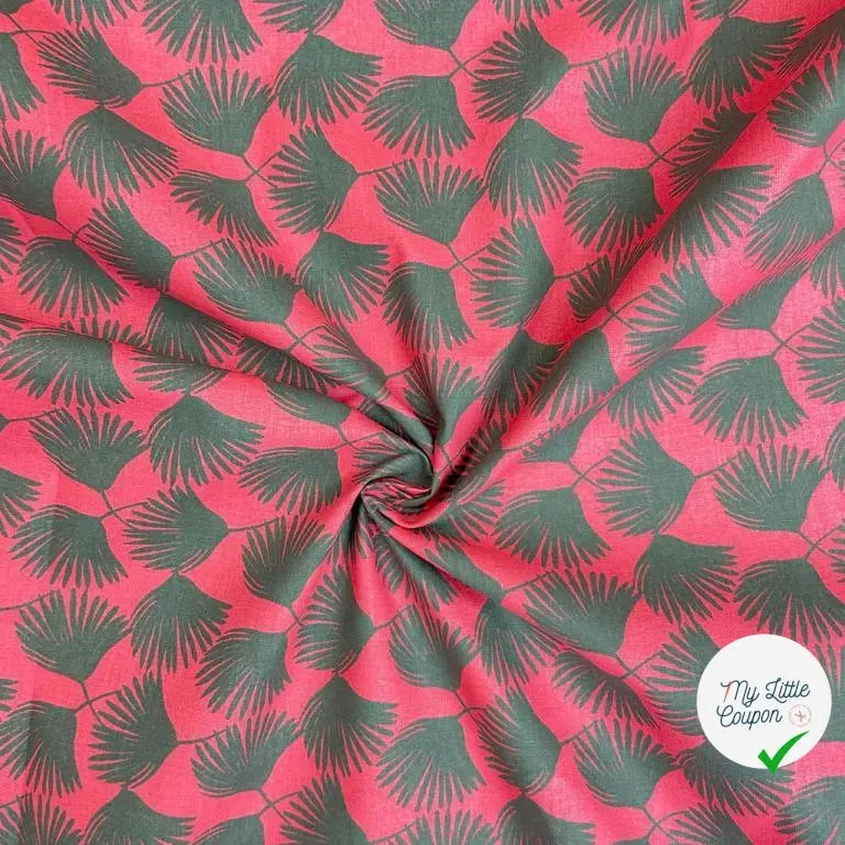 COTONNADE IMPRIMÉE FEUILLES DE PALMIER - My Little Coupon - tissu - coudre