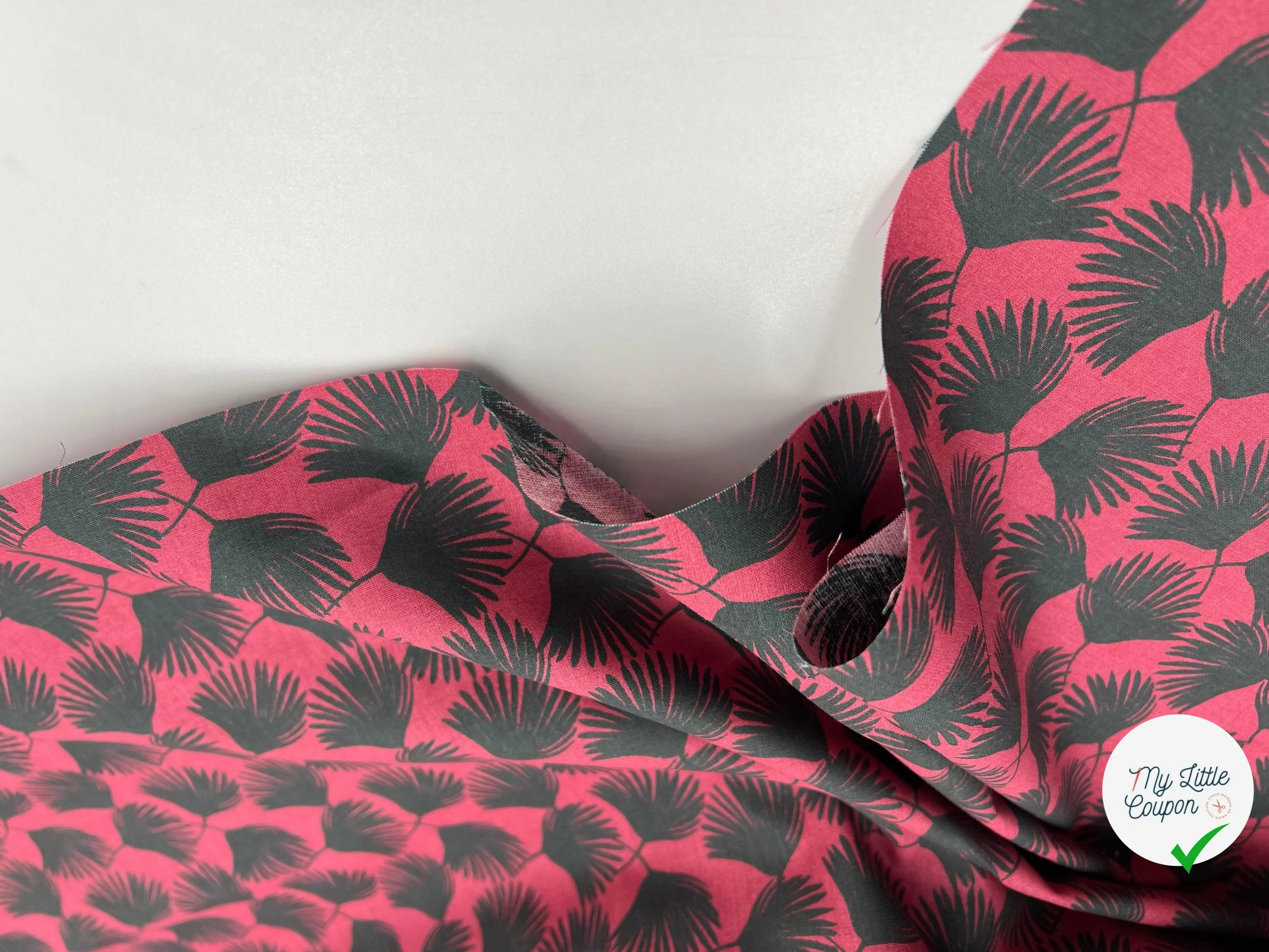 COTONNADE IMPRIMÉE FEUILLES DE PALMIER - My Little Coupon - tissu - coudre
