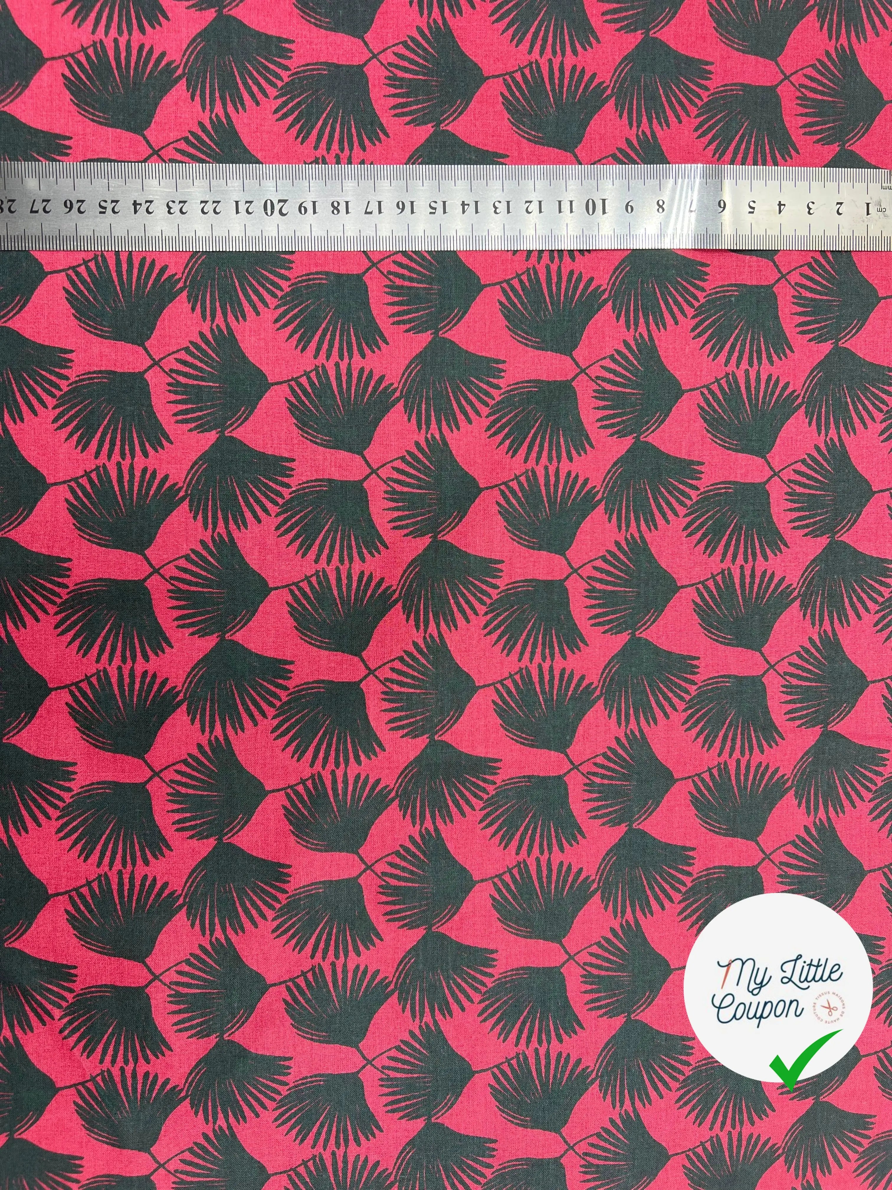 COTONNADE IMPRIMÉE FEUILLES DE PALMIER - My Little Coupon - tissu - coudre