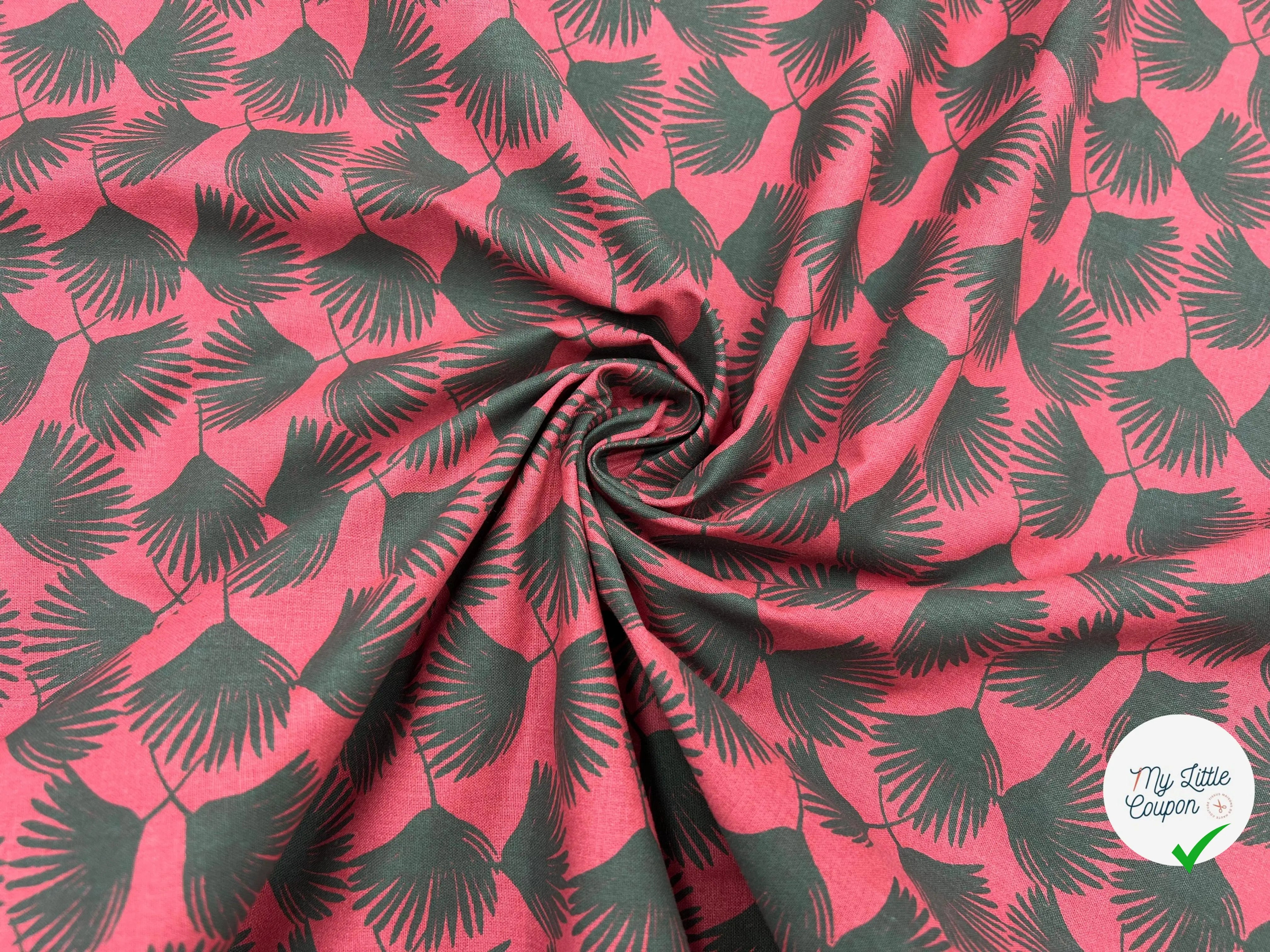 COTONNADE IMPRIMÉE FEUILLES DE PALMIER - My Little Coupon - tissu - coudre