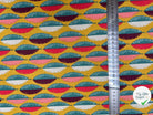 COTONNADE IMPRIMÉE FEUILLES MULTICOLORE FOND MOUTARDE - My Little Coupon - tissu - coudre