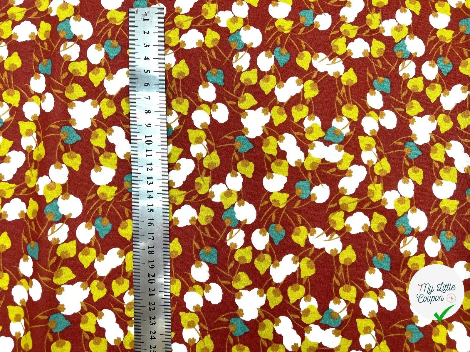 COTONNADE JOLIES FLEURS PISTACHES ET BLANCHES - My Little Coupon - tissu - coudre