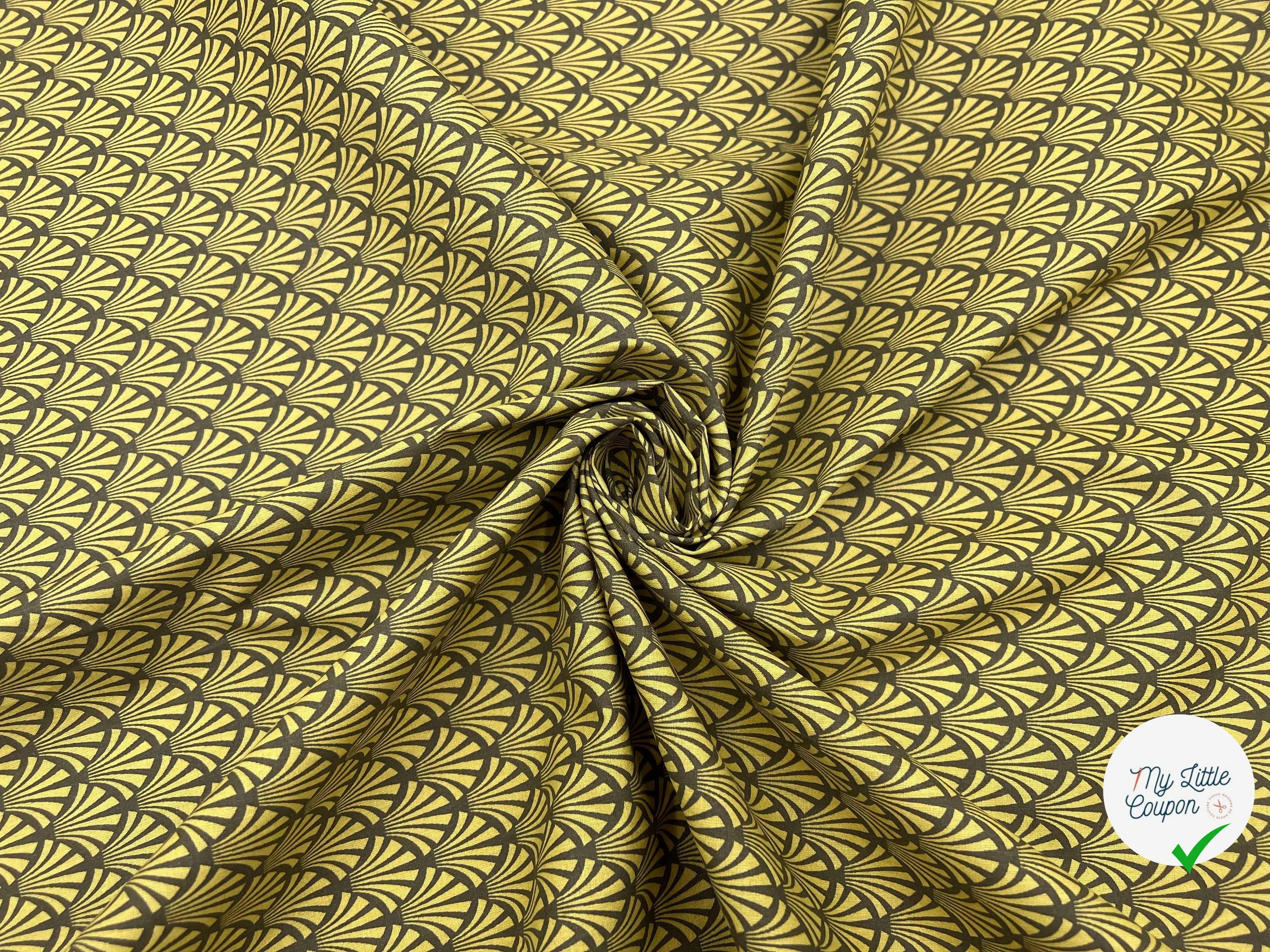 COTONNADE KHOL BRONZE MOUTARDE - My Little Coupon - tissu - coudre