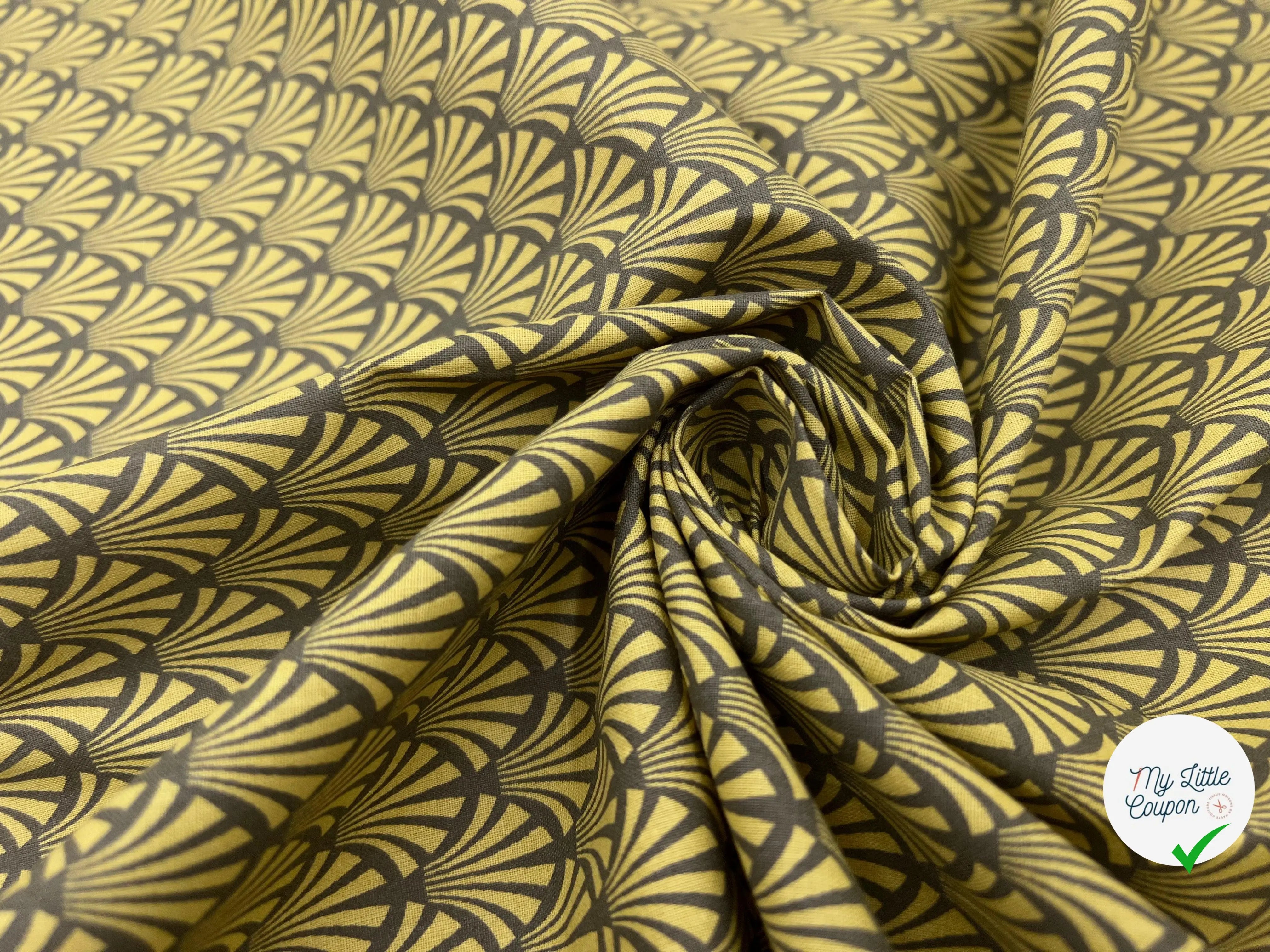 COTONNADE KHOL BRONZE MOUTARDE - My Little Coupon - tissu - coudre