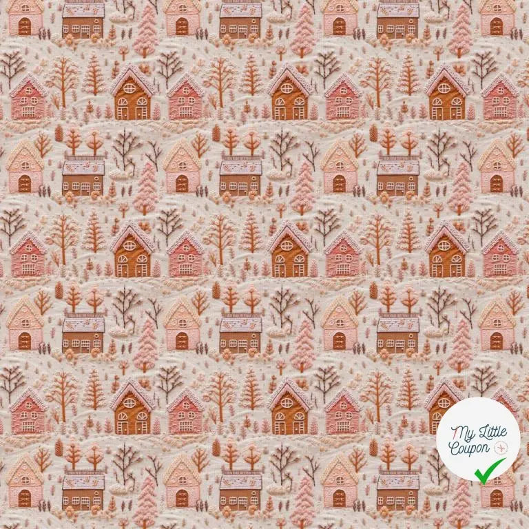 COTONNADE LECKERLIS BEIGE / ROSE 1E NUM Y1 150 - My Little Coupon