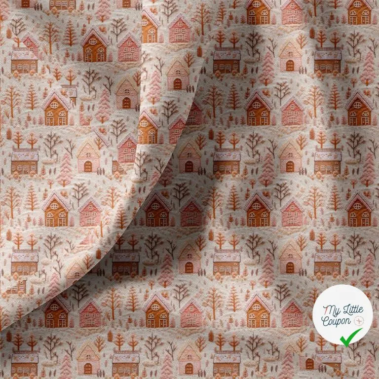 COTONNADE LECKERLIS BEIGE / ROSE 1E NUM Y1 150 - My Little Coupon