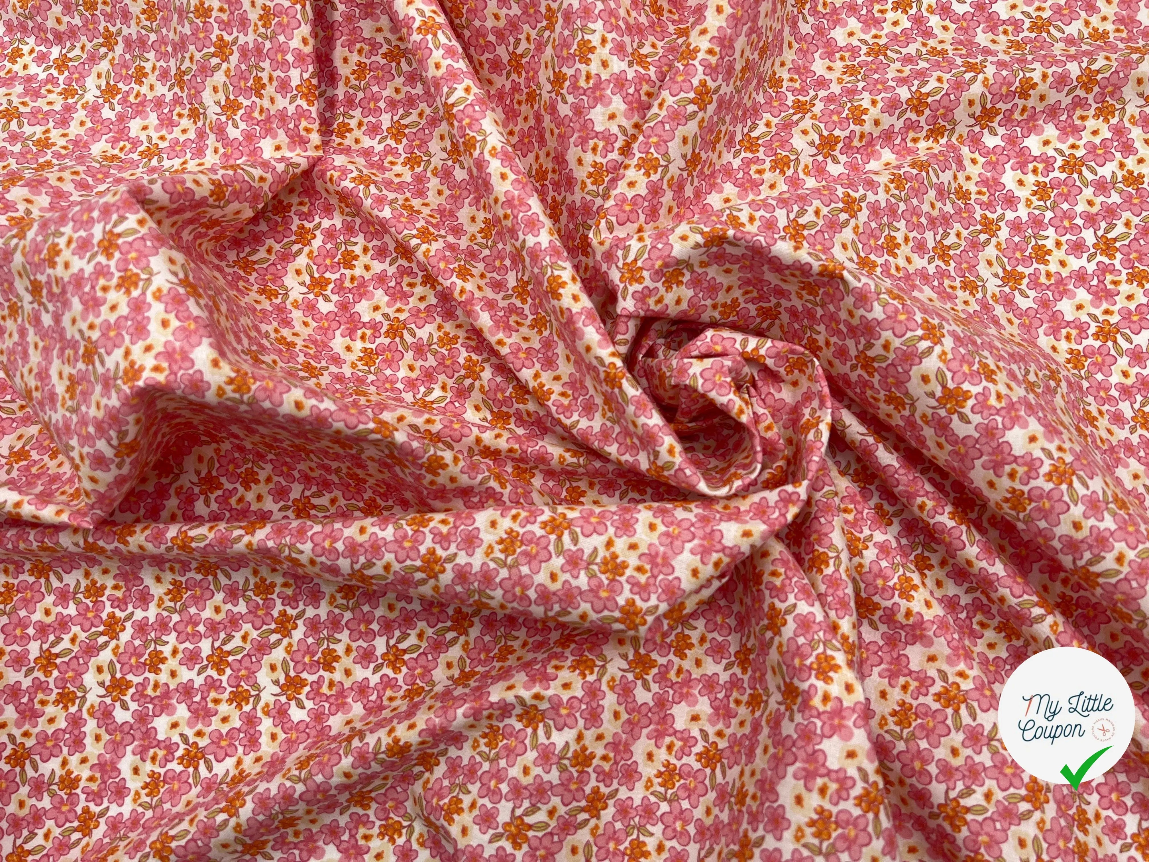 COTONNADE LÉGÈRE PARADIS DE FLEURS - coupon de tissu de 1 mètre 60 - My Little Coupon - tissu - coudre