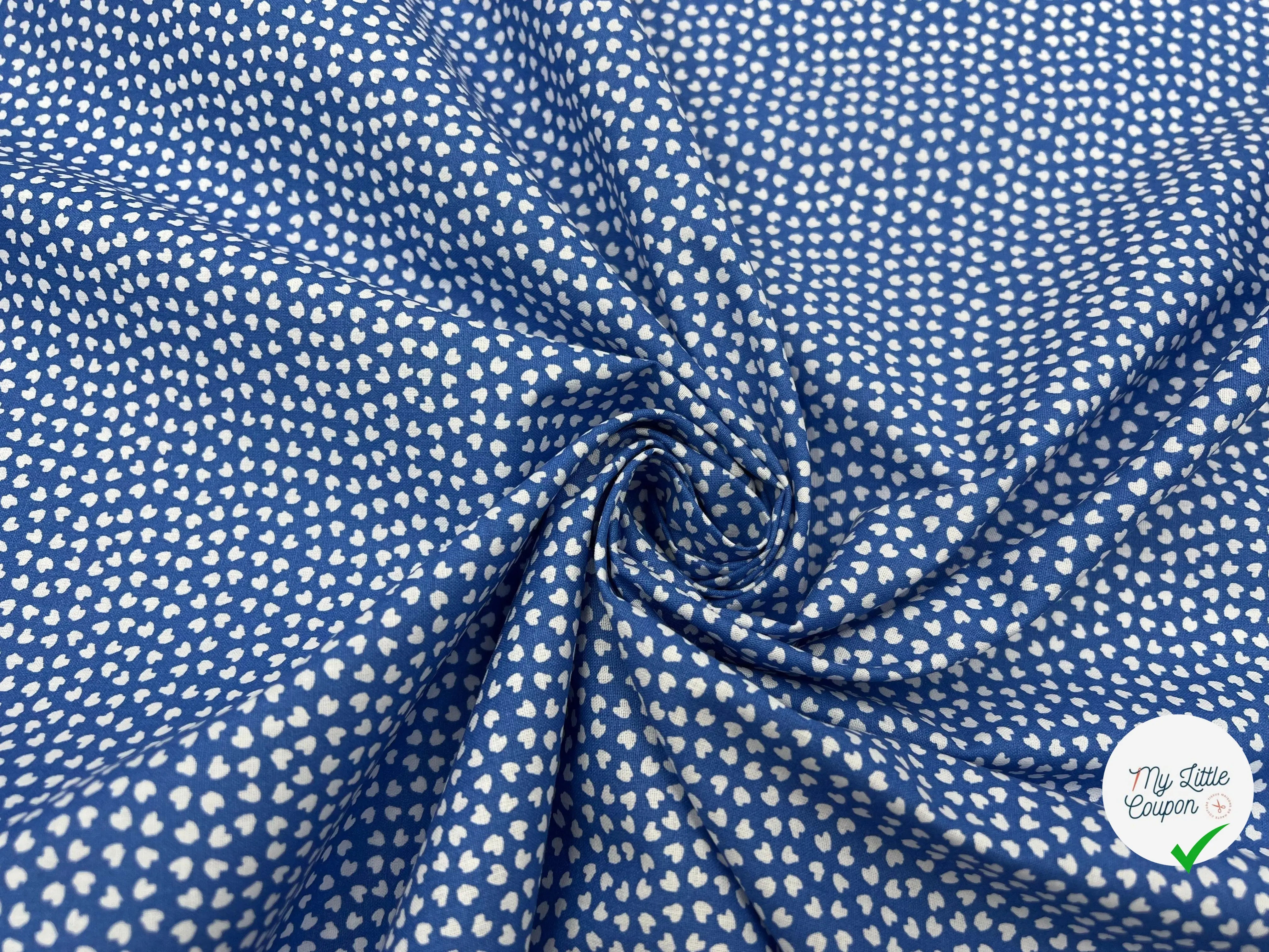 COTONNADE LIPELO BLEU ET BLANC - My Little Coupon - tissu - coudre
