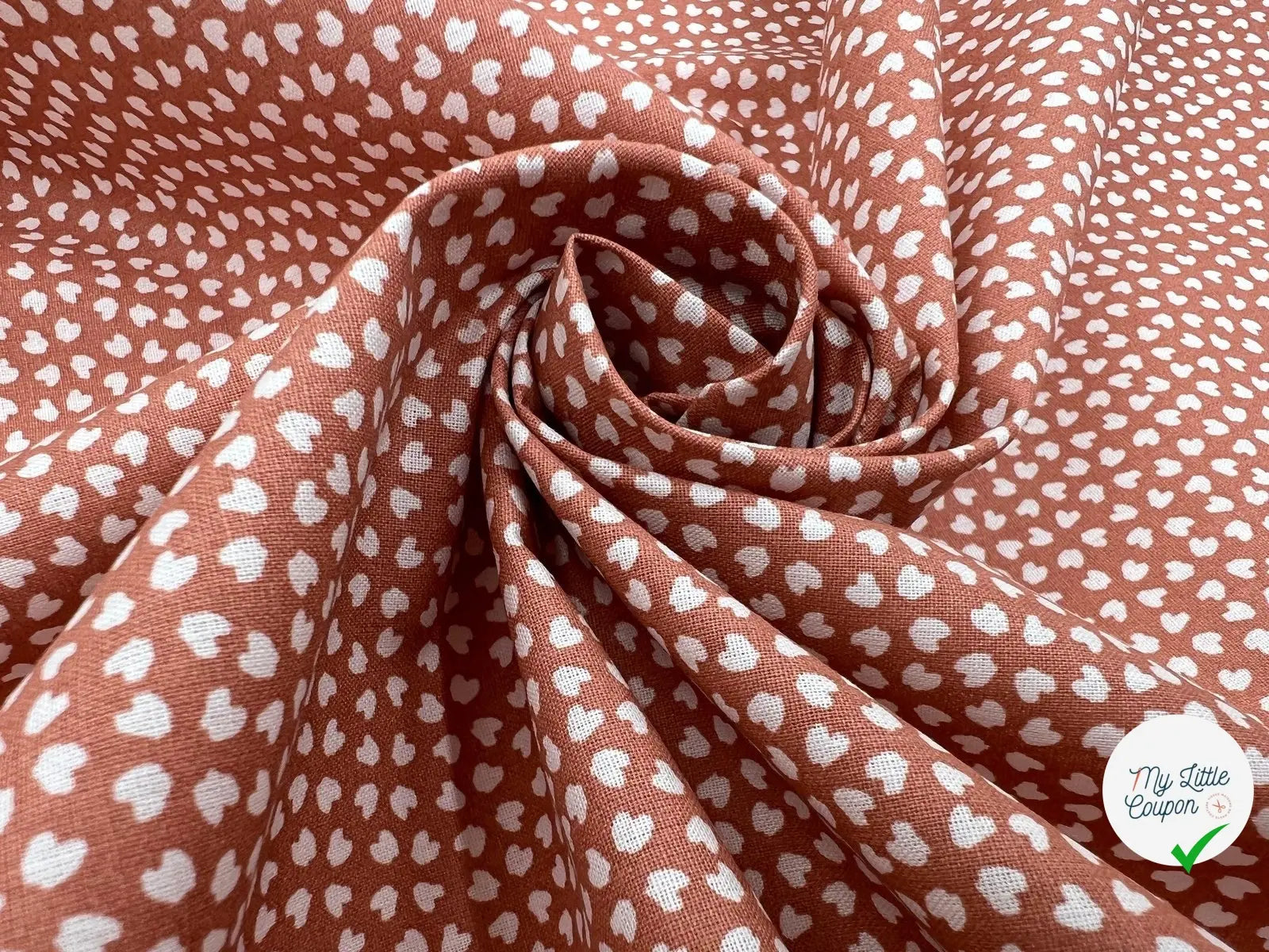 COTONNADE LIPELO MARSALA & BLANC - My Little Coupon - tissu - coudre