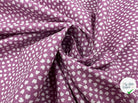 COTONNADE LIPELO VIOLINE / BLANC - My Little Coupon - tissu - coudre