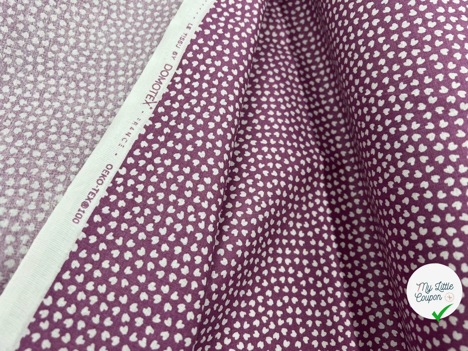COTONNADE LIPELO VIOLINE / BLANC - My Little Coupon - tissu - coudre