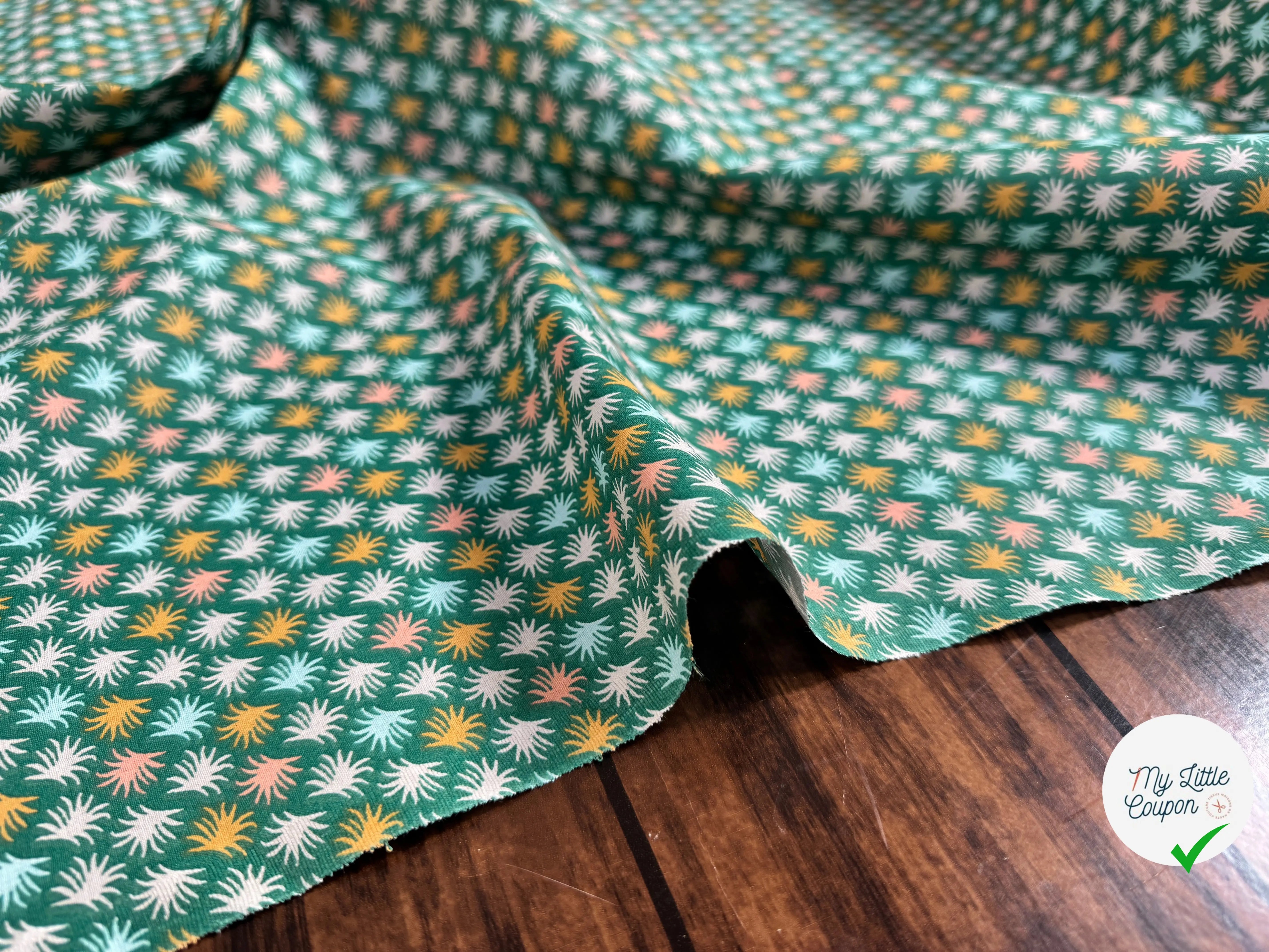 COTONNADE LITNI VERT/ECRU 3B D4 150 - My Little Coupon