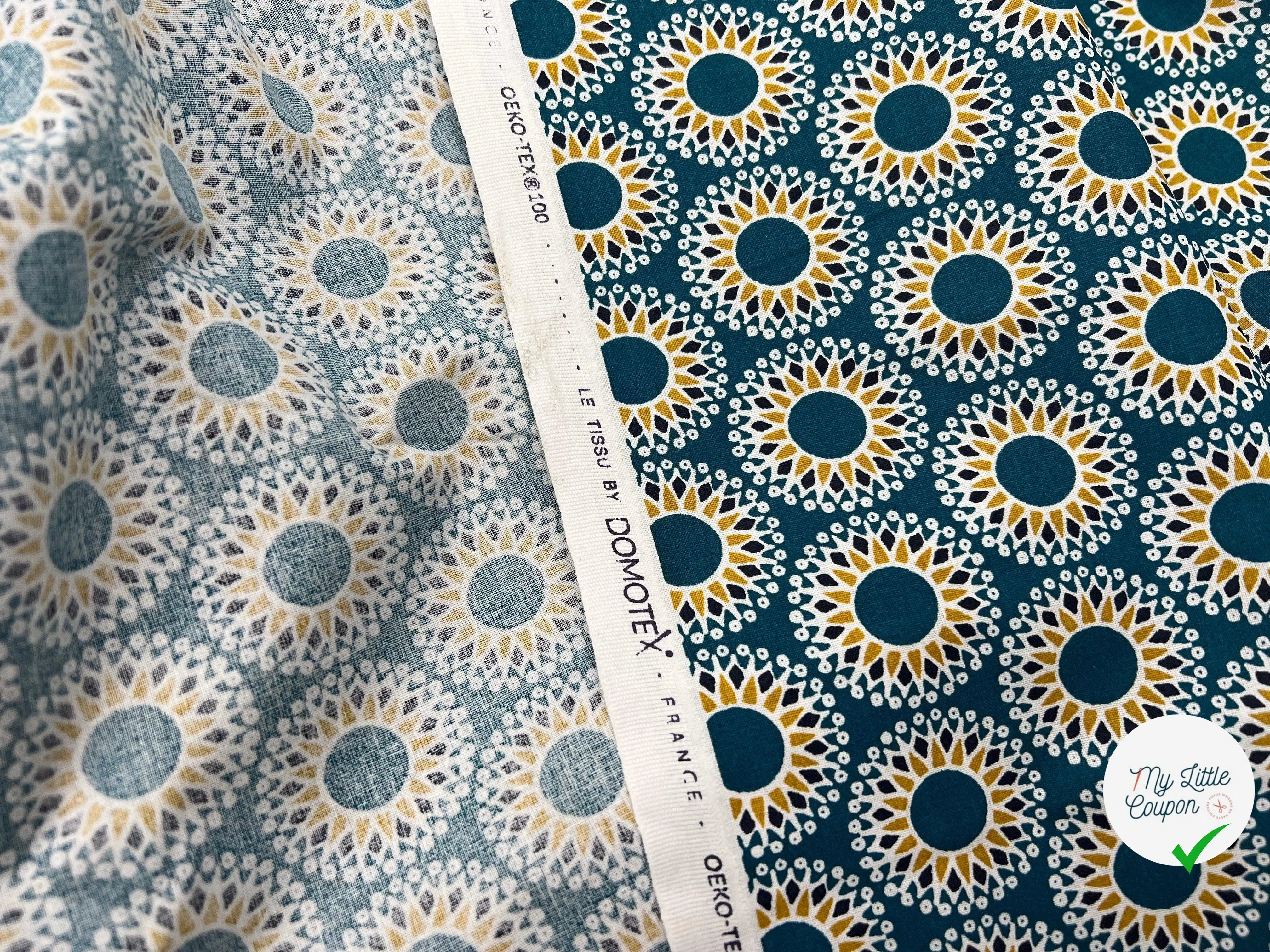 COTONNADE MALAWA CANARD / MOUTARDE - My Little Coupon - tissu - coudre