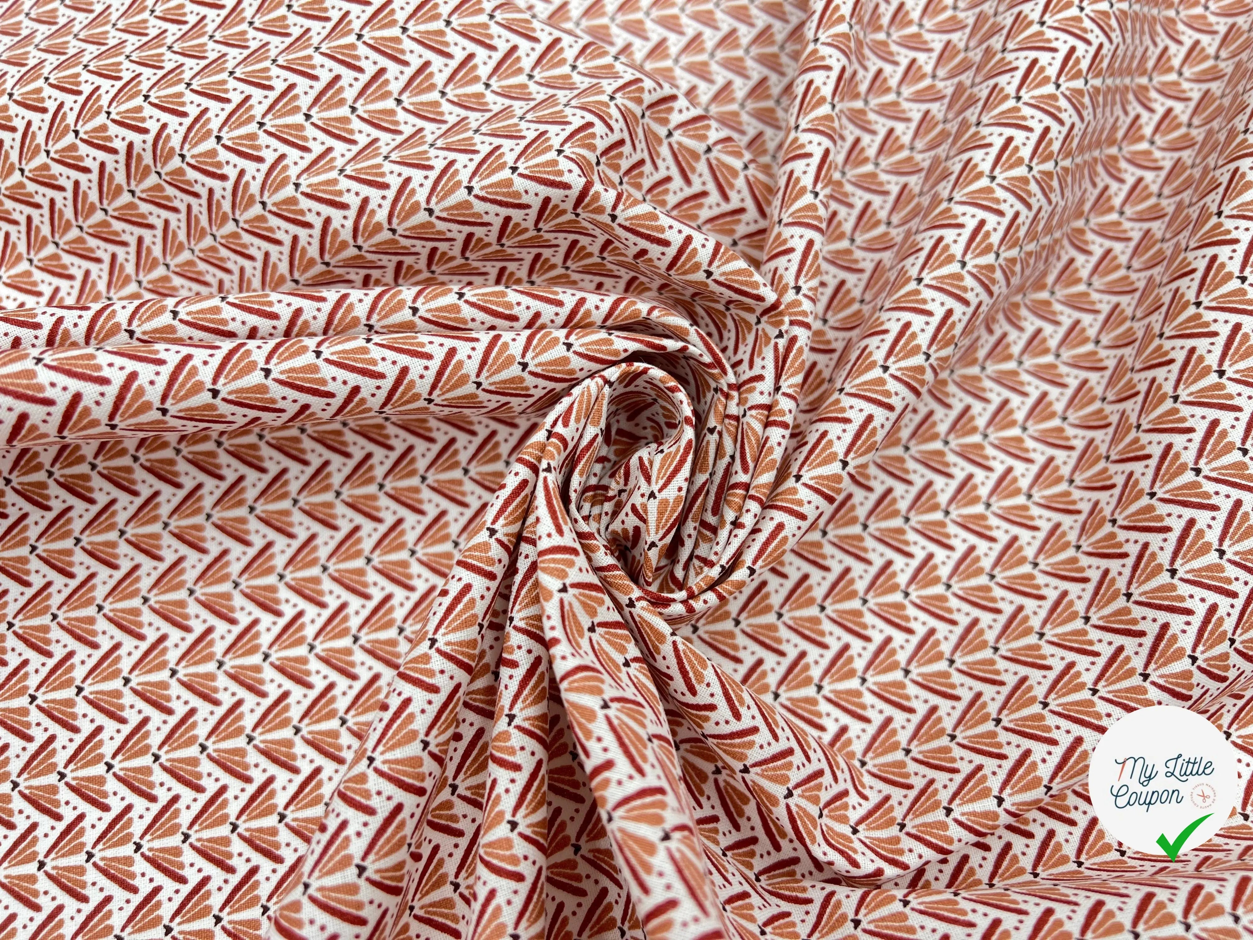 COTONNADE MARITA MARSALA / PRUNE - My Little Coupon - tissu - coudre