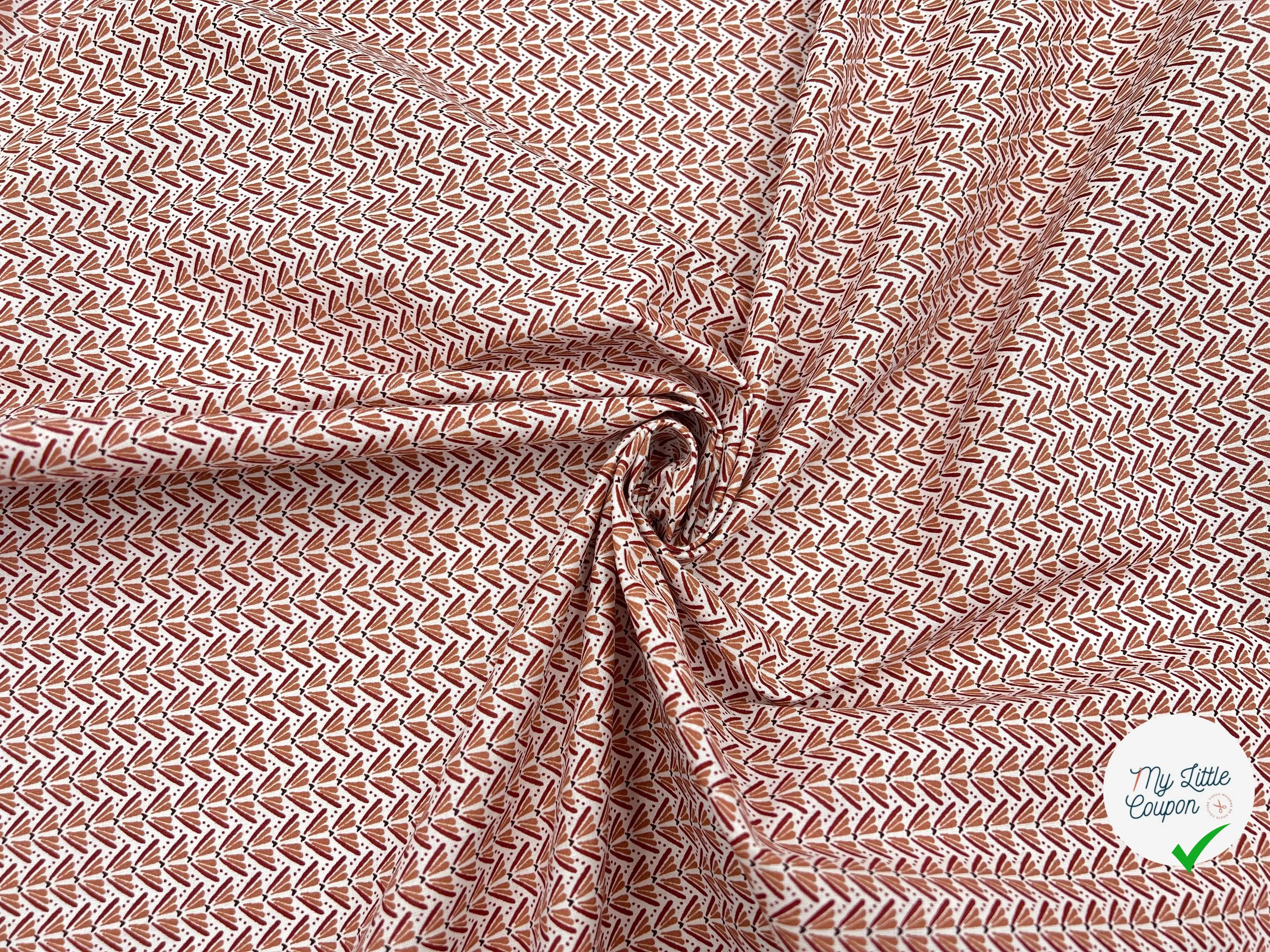 COTONNADE MARITA MARSALA / PRUNE - My Little Coupon - tissu - coudre
