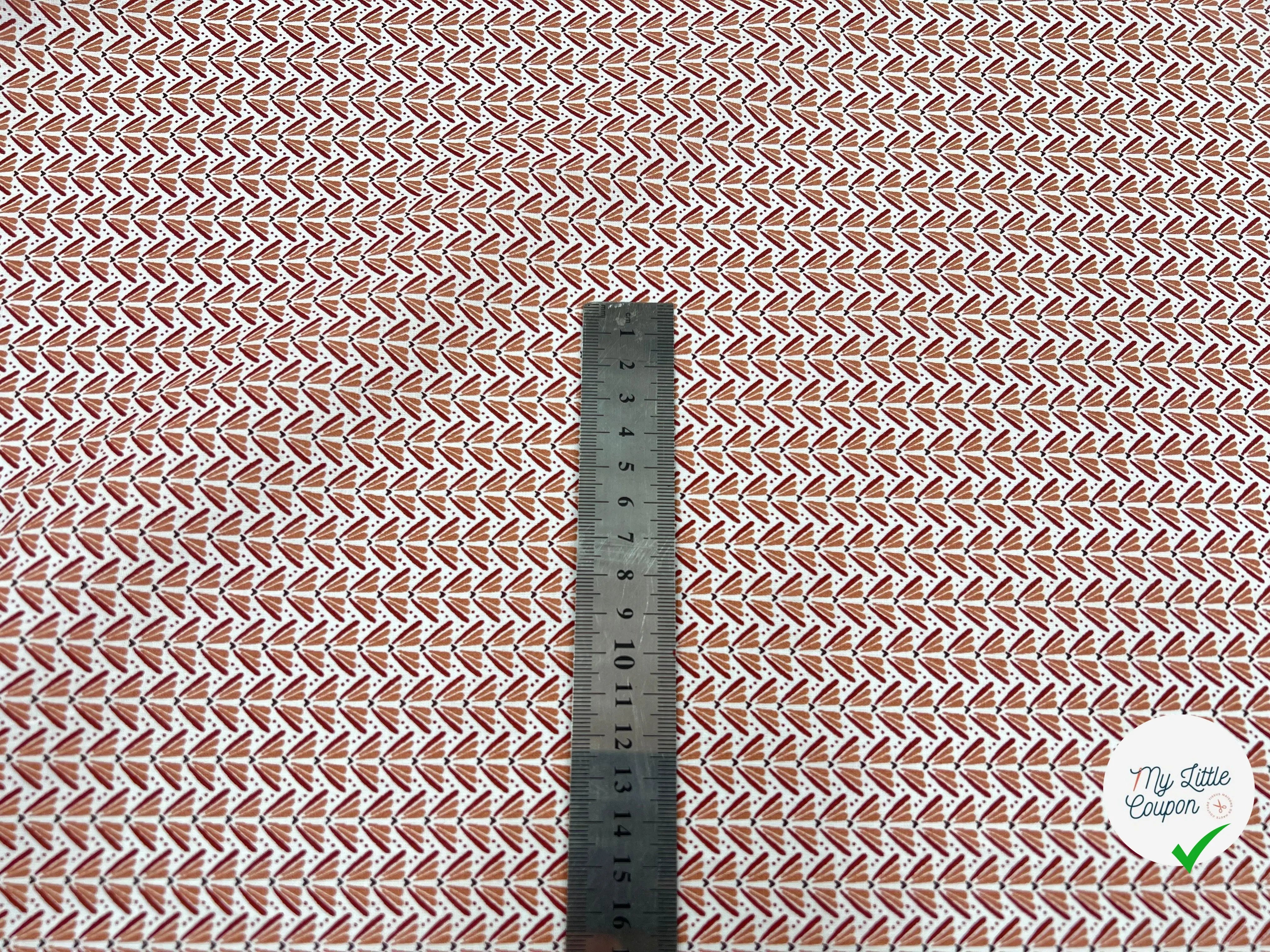 COTONNADE MARITA MARSALA / PRUNE - My Little Coupon - tissu - coudre