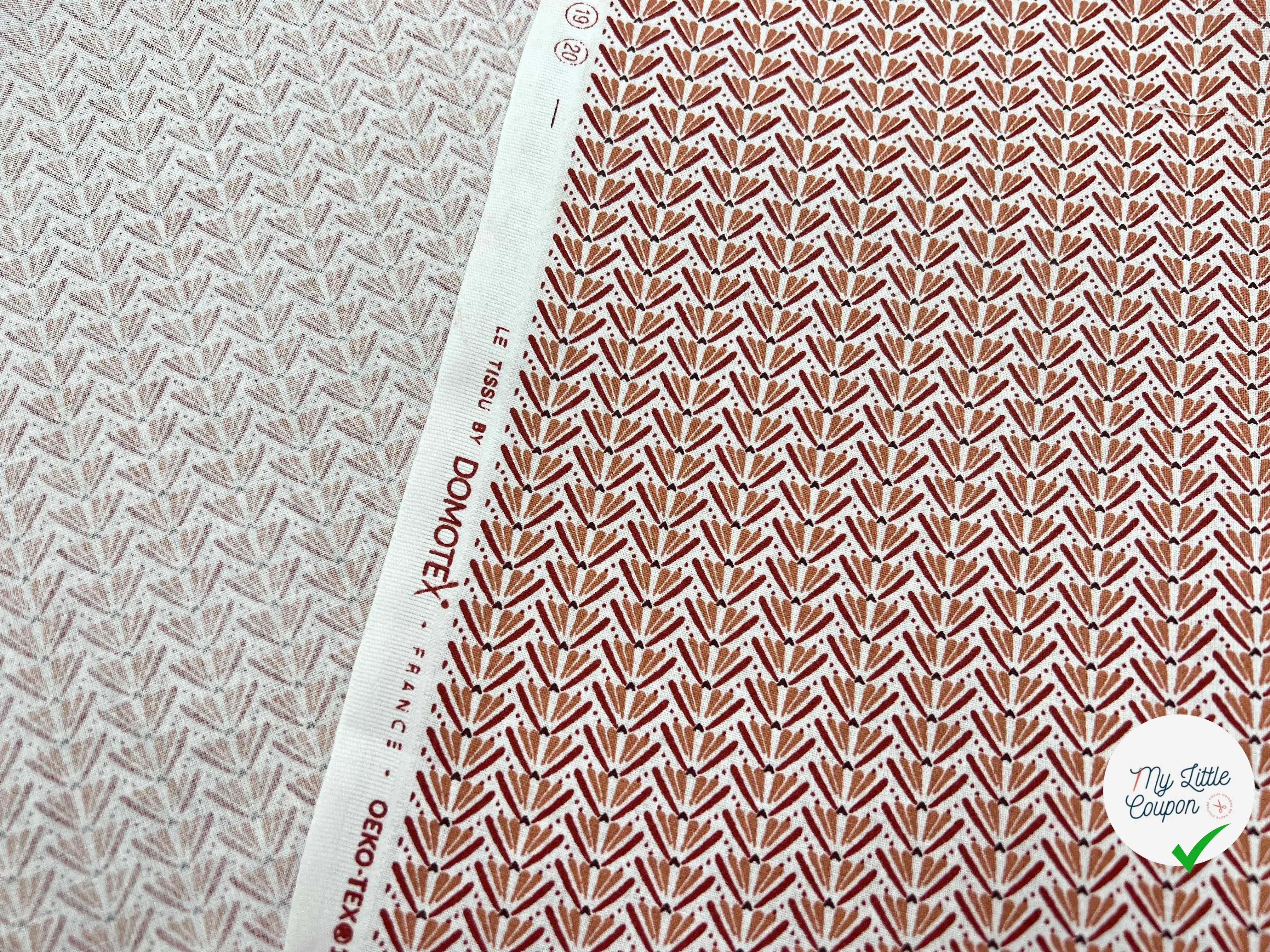 COTONNADE MARITA MARSALA / PRUNE - My Little Coupon - tissu - coudre