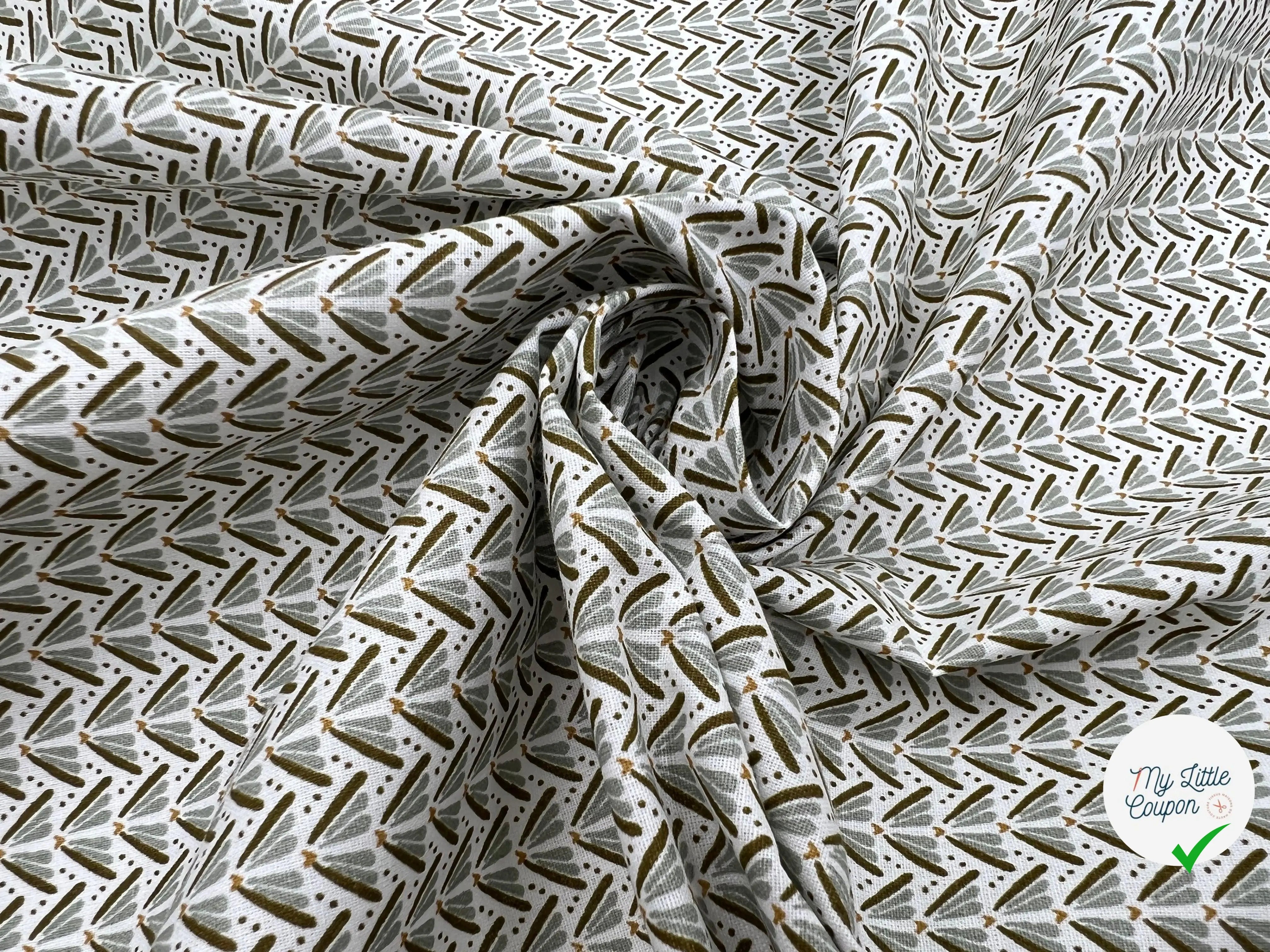 COTONNADE MARITA TILLEUL / CHATAIN - My Little Coupon - tissu - coudre