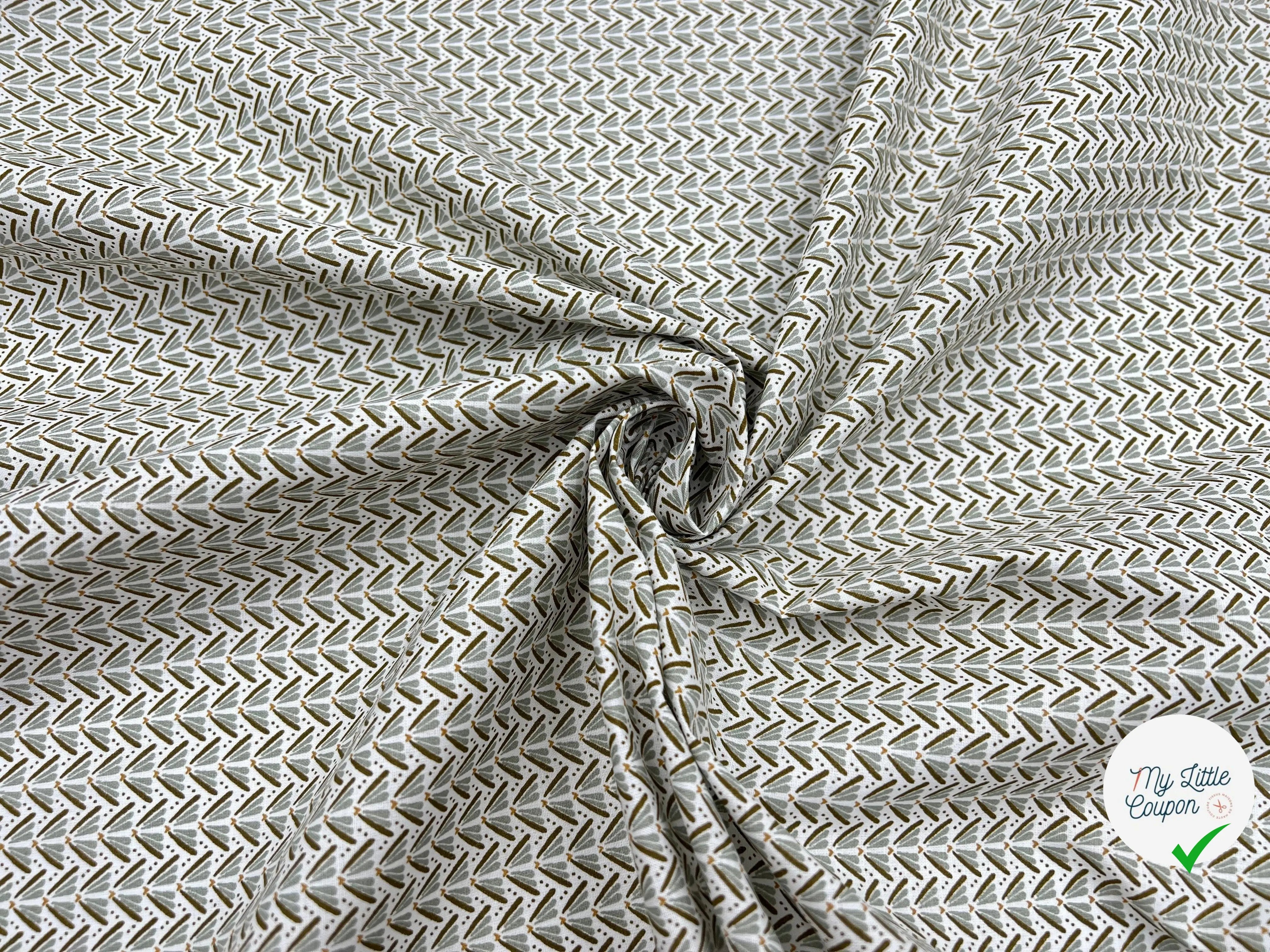 COTONNADE MARITA TILLEUL / CHATAIN - My Little Coupon - tissu - coudre