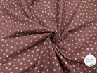 COTONNADE PIPSON PRUNE MARRON BLANC - My Little Coupon - tissu - coudre