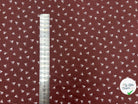 COTONNADE PIPSON PRUNE MARRON BLANC - My Little Coupon - tissu - coudre