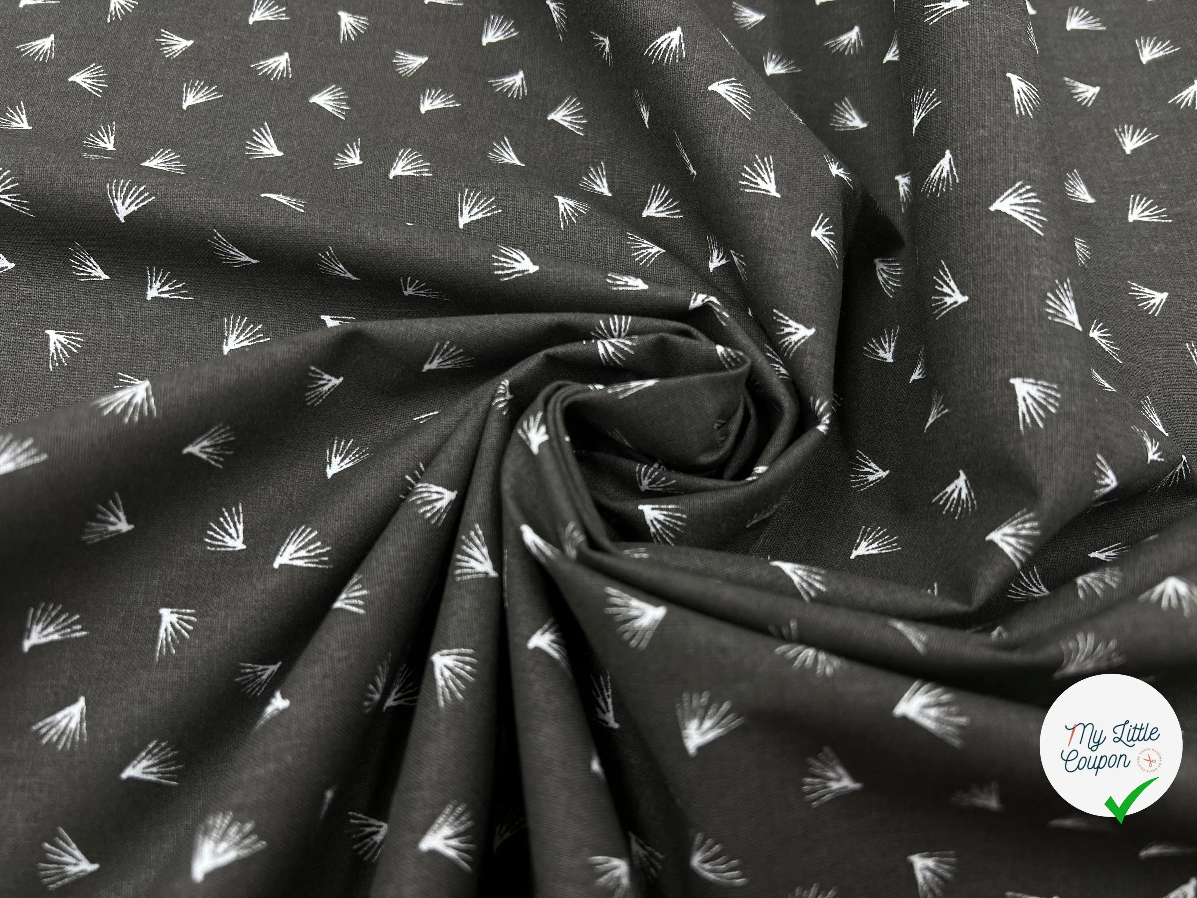 COTONNADE PIPSON WENGUE ET BLANC - My Little Coupon - tissu - coudre