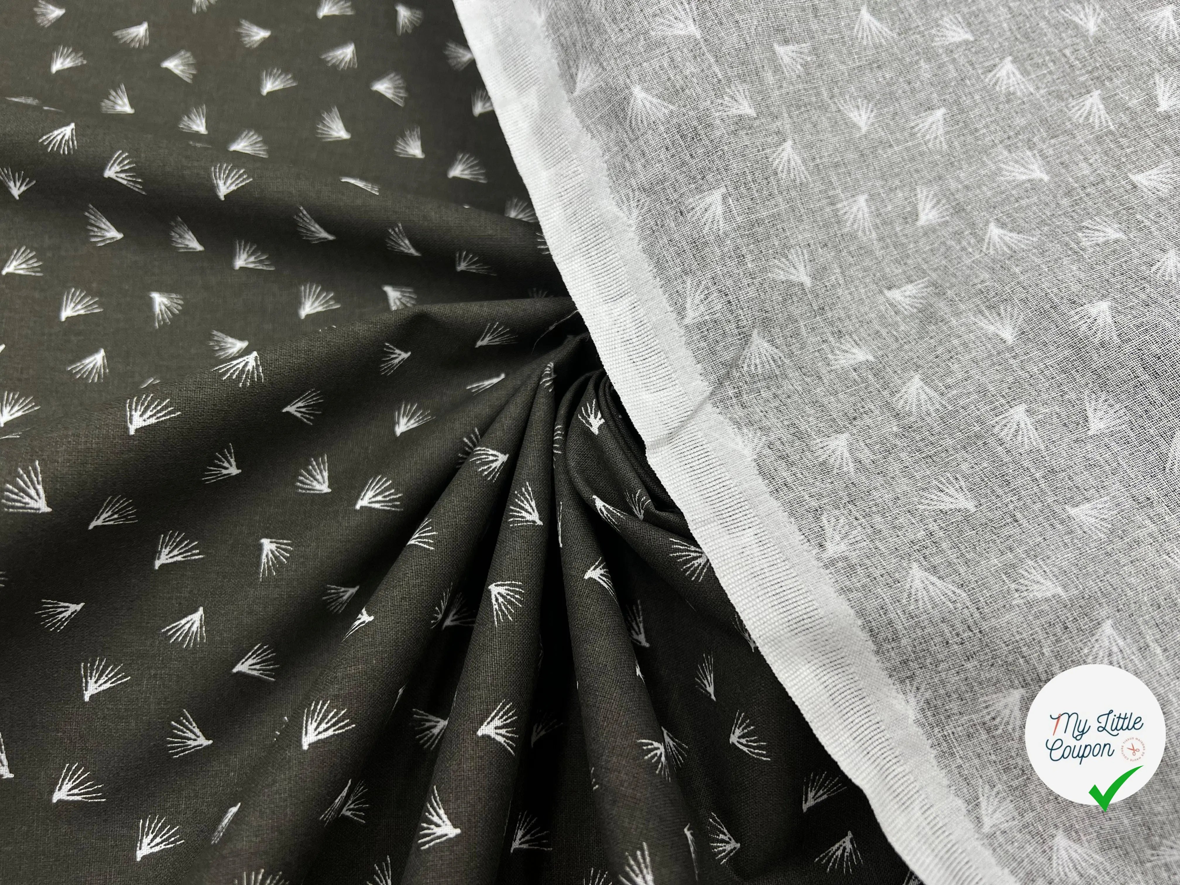 COTONNADE PIPSON WENGUE ET BLANC - My Little Coupon - tissu - coudre