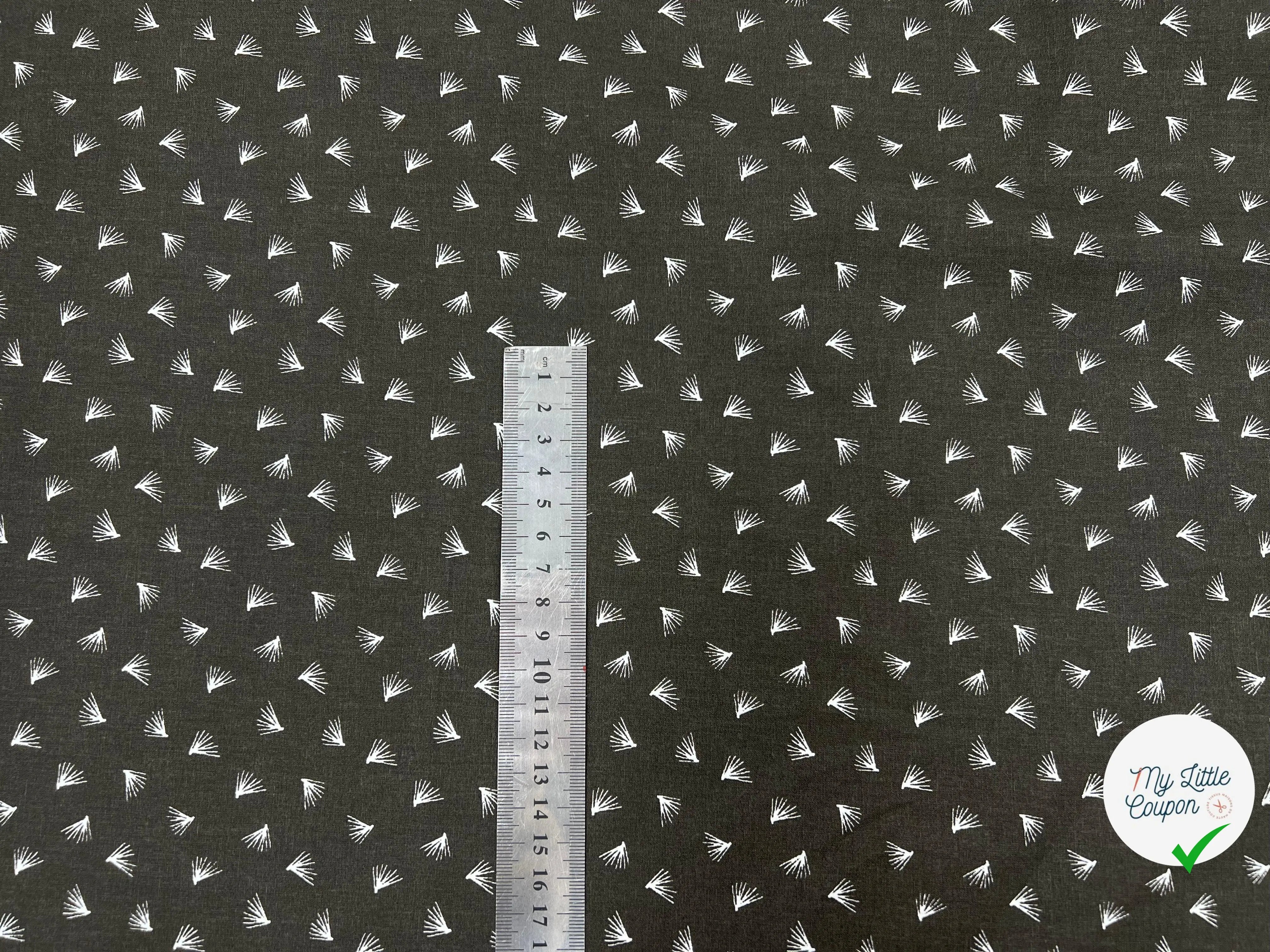 COTONNADE PIPSON WENGUE ET BLANC - My Little Coupon - tissu - coudre