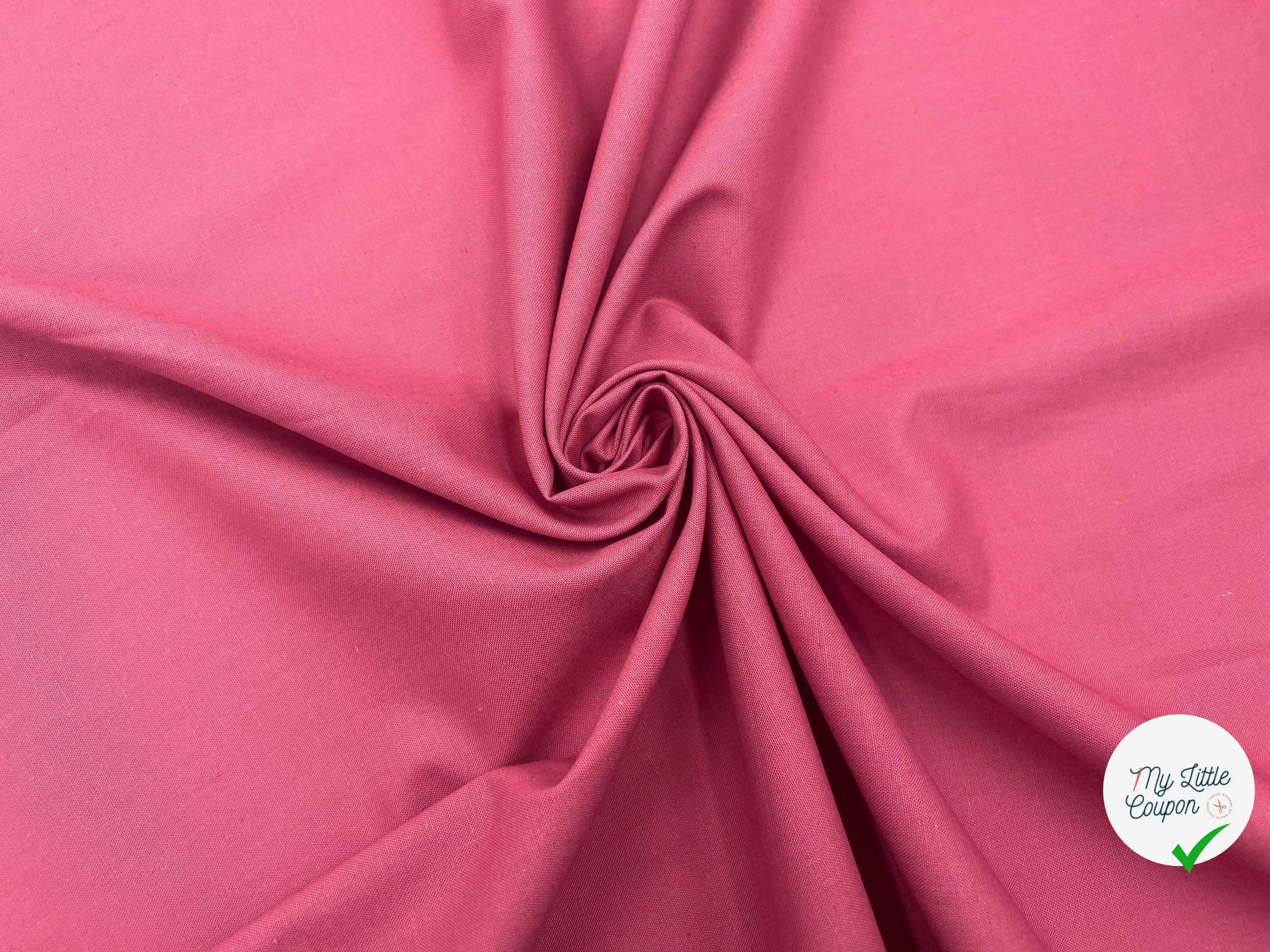 COTONNADE UNIE FRAISE DES BOIS - My Little Coupon - tissu - coudre