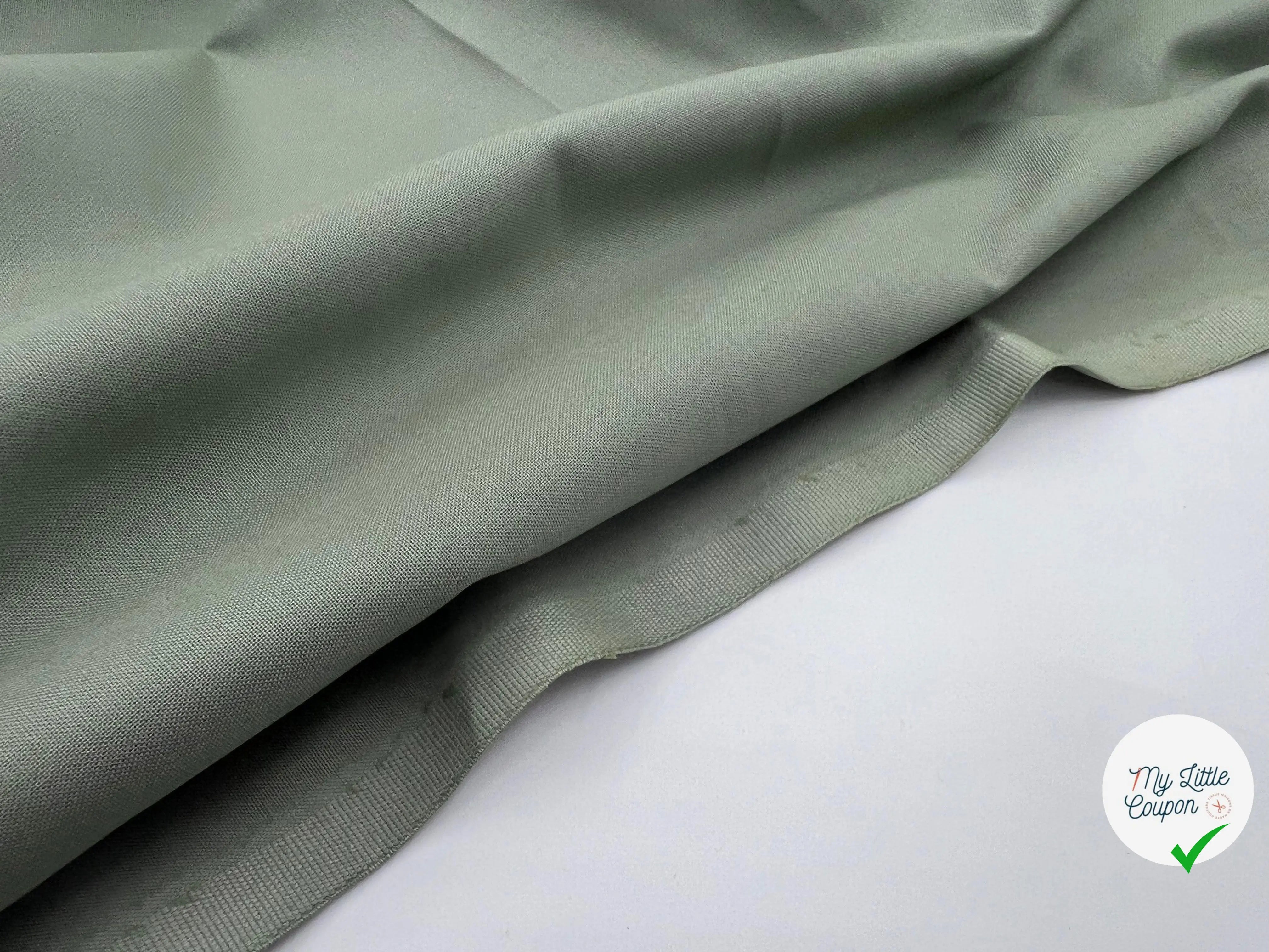 COTONNADE UNIE KAKI CLAIR - My Little Coupon - tissu - coudre
