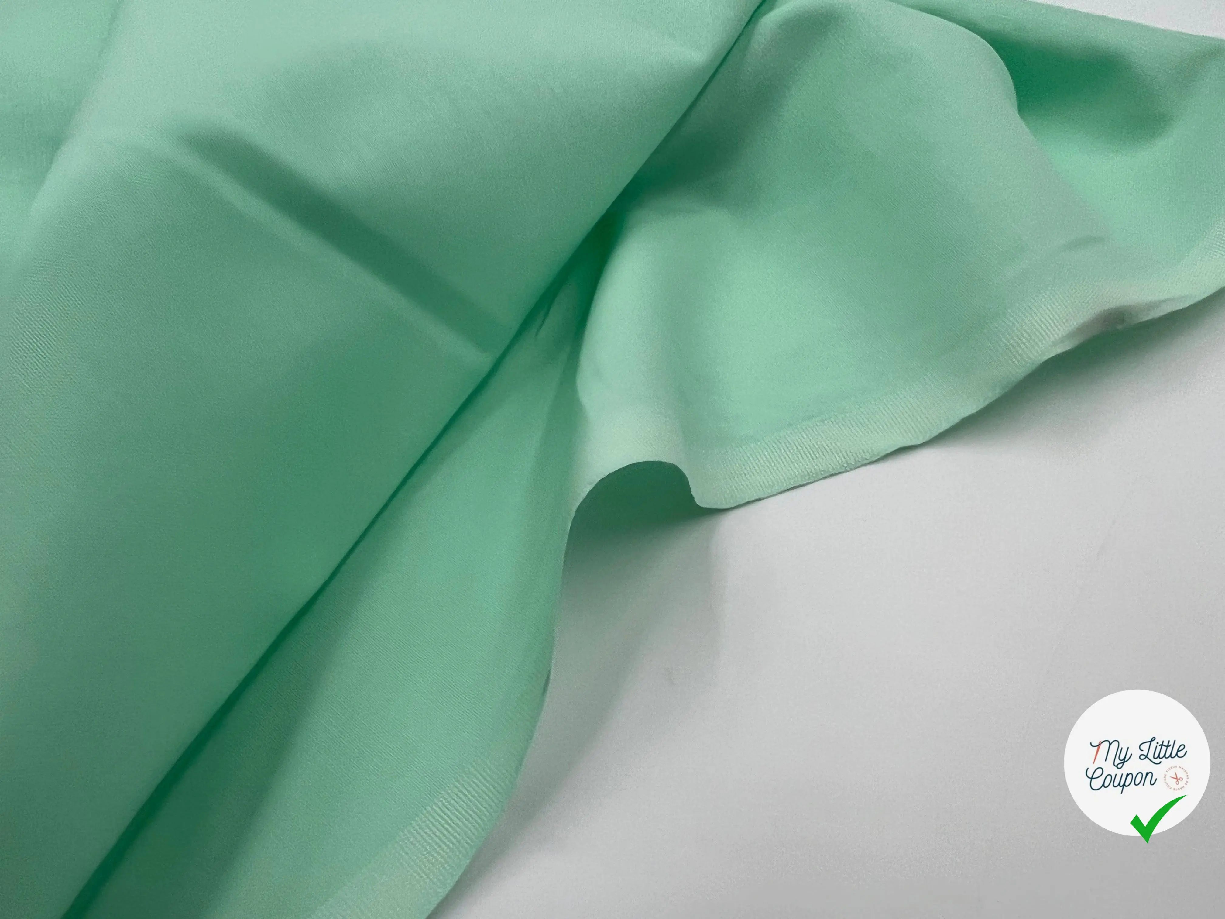 COTONNADE UNIE MENTHE - My Little Coupon - tissu - coudre