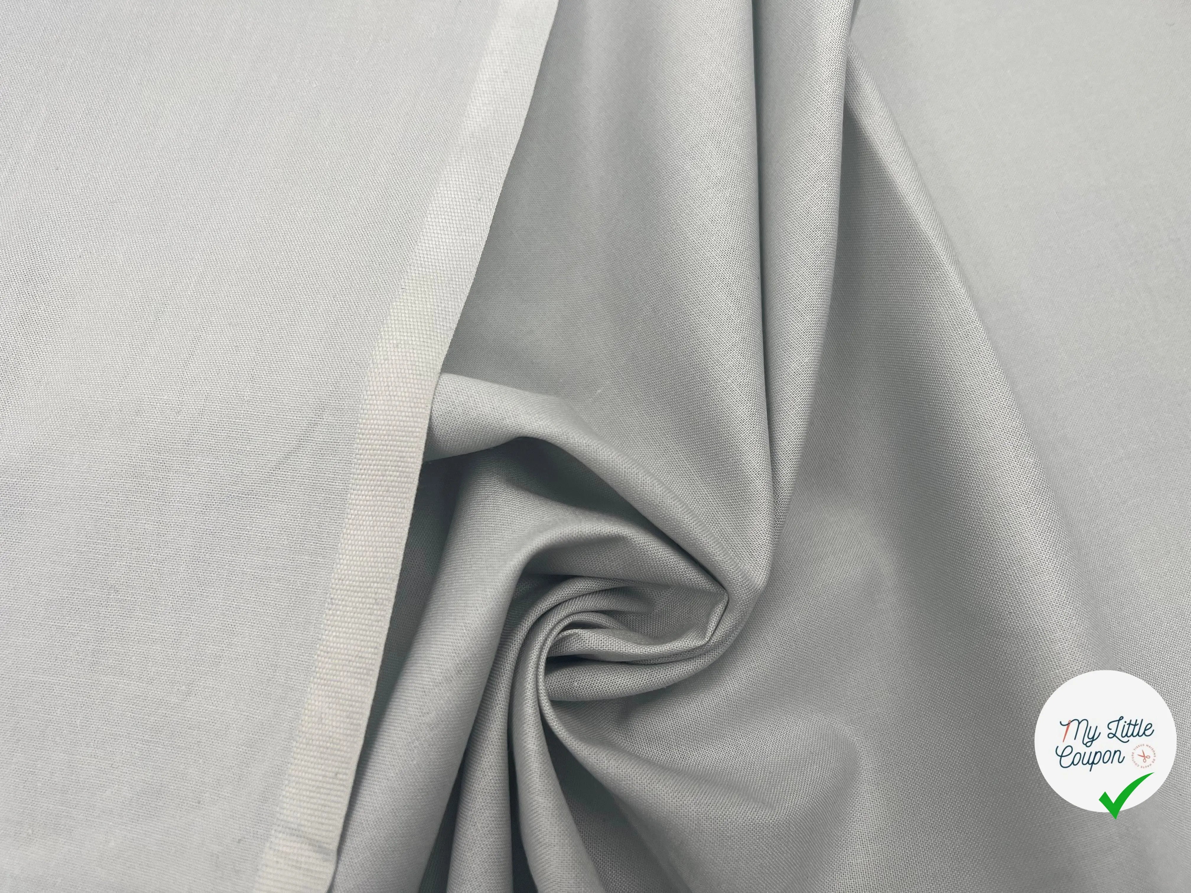 COTONNADE UNIE NUAGE - My Little Coupon - tissu - coudre