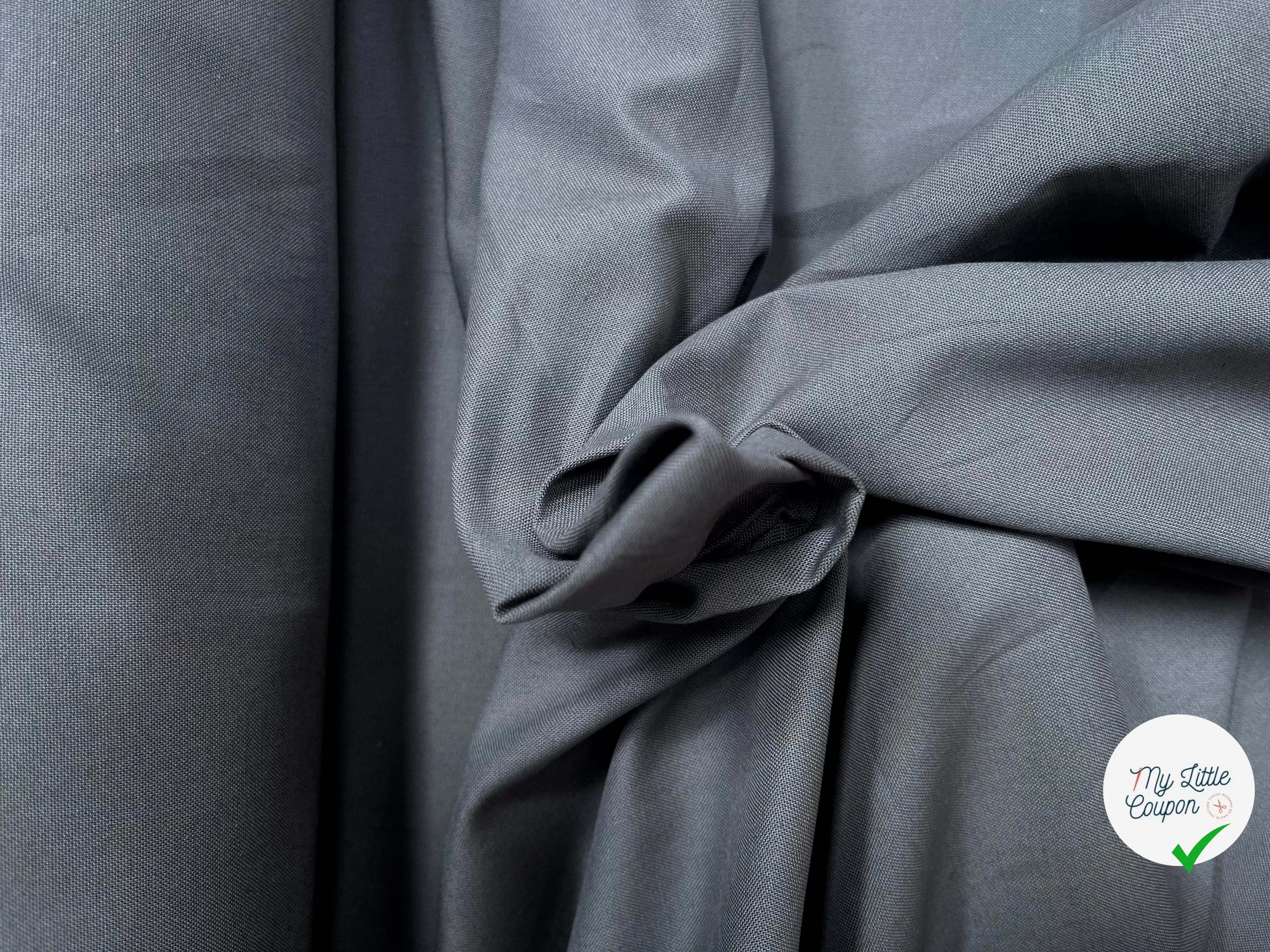 COTONNADE UNIE PLOMB - My Little Coupon