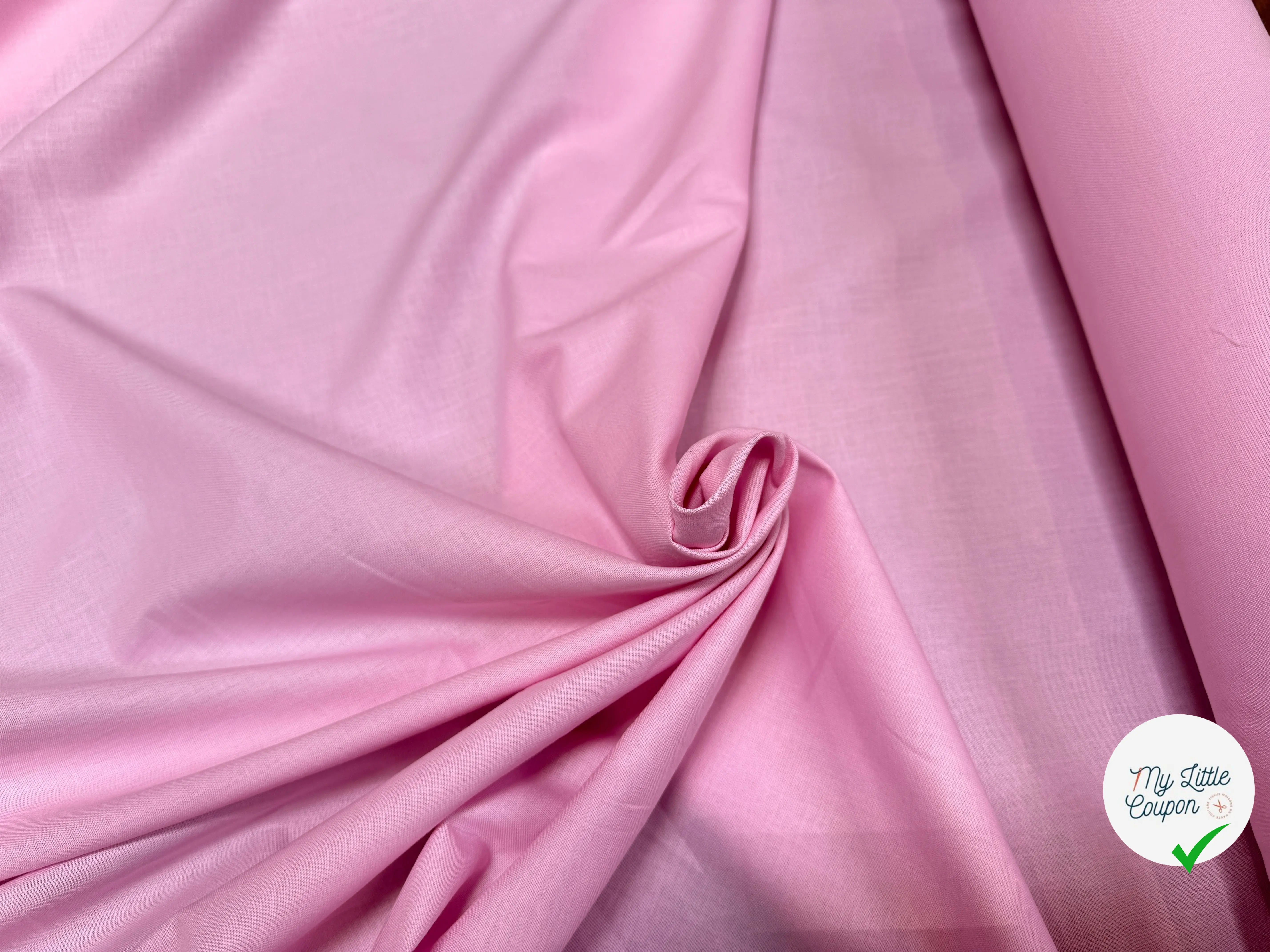 COTONNADE UNIE ROSE PALE - My Little Coupon