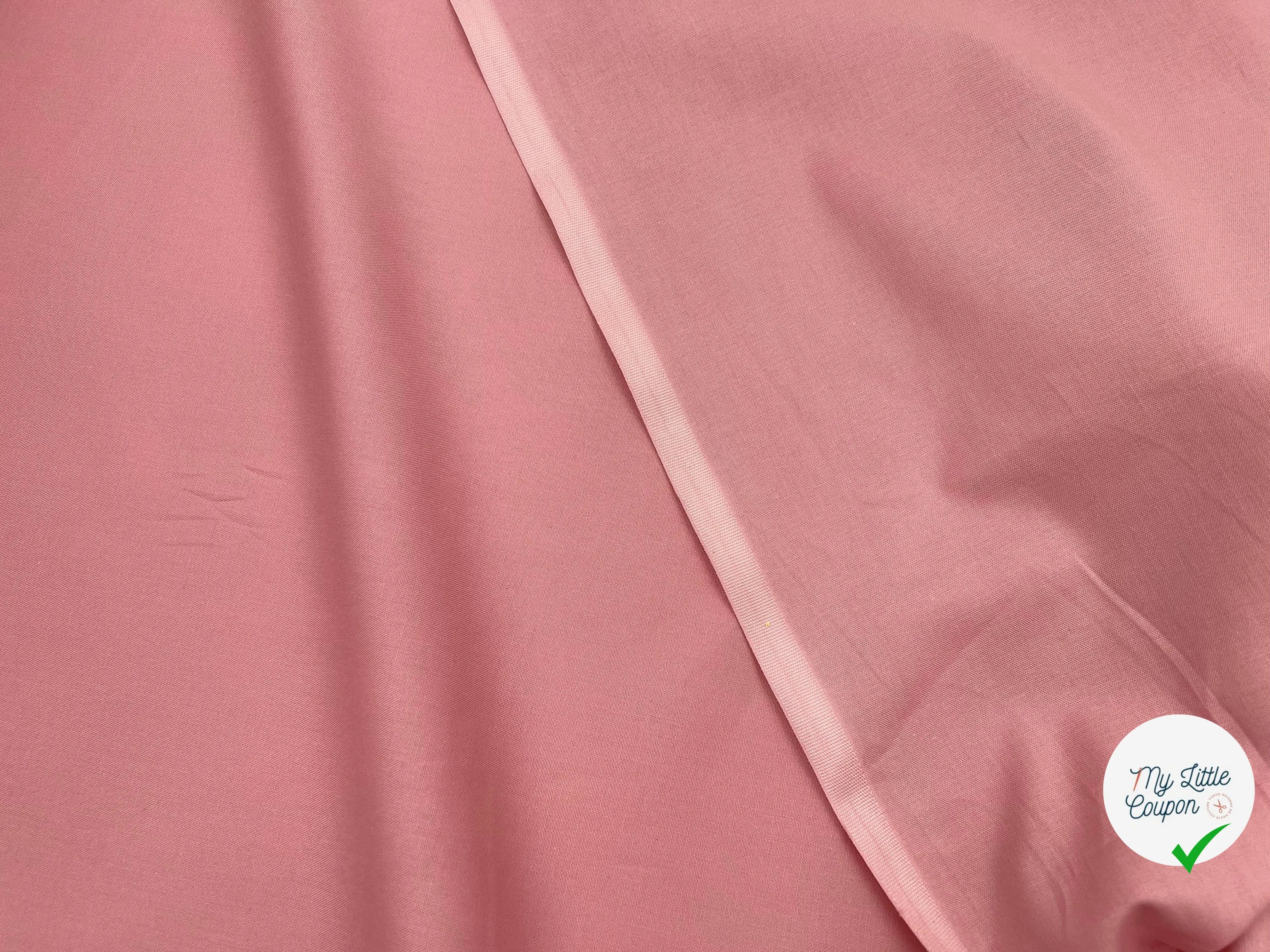 COTONNADE UNIE ROSE - My Little Coupon - tissu - coudre