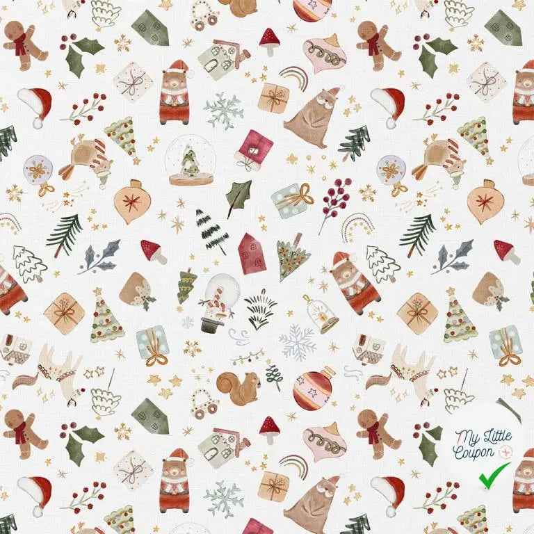 COTONNADE VISBY BLANC / ROUGE 1E NUM Y1 150 - My Little Coupon