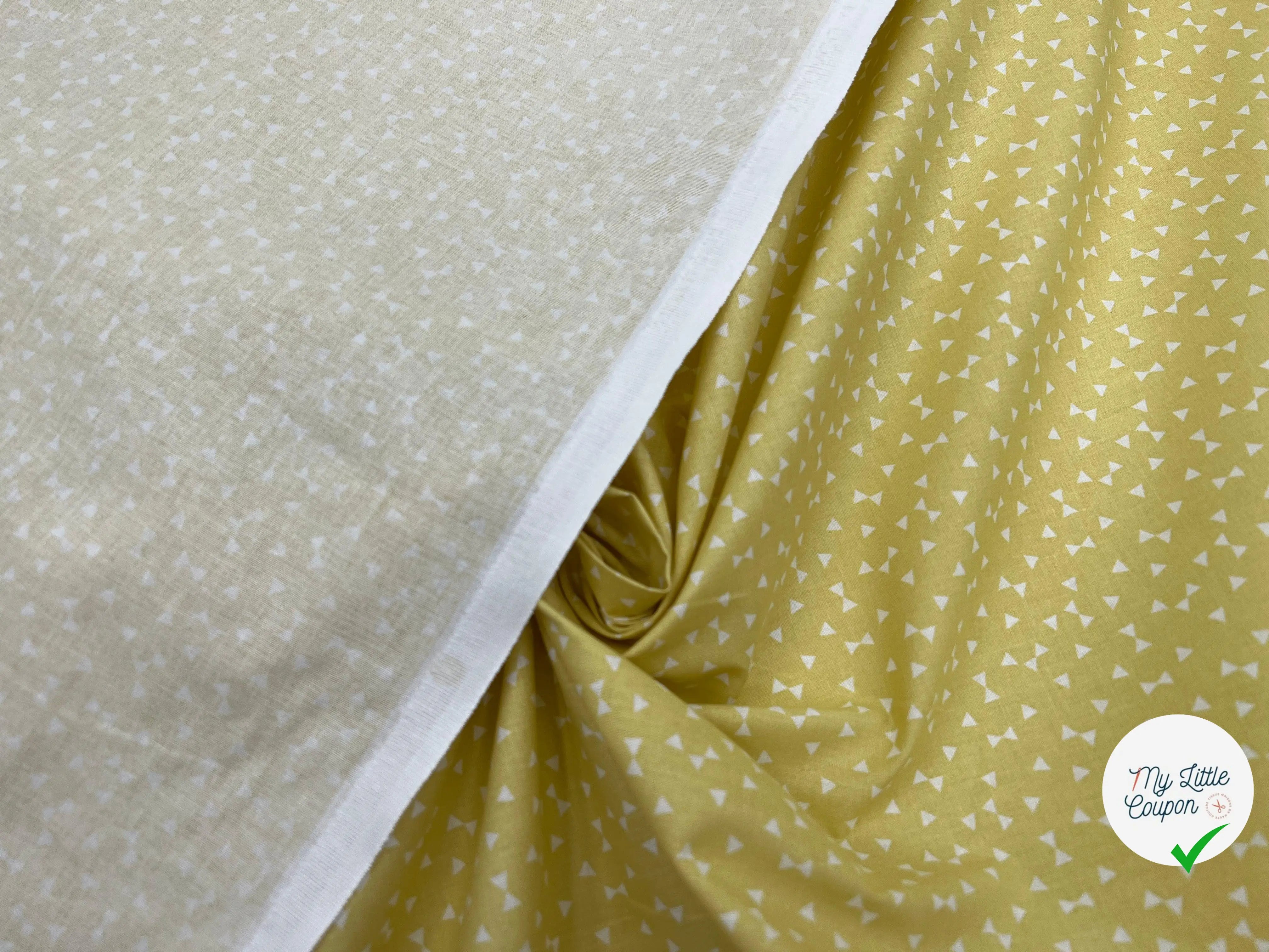 COTONNADE YOZID JAUNE & BLANC - My Little Coupon - tissu - coudre