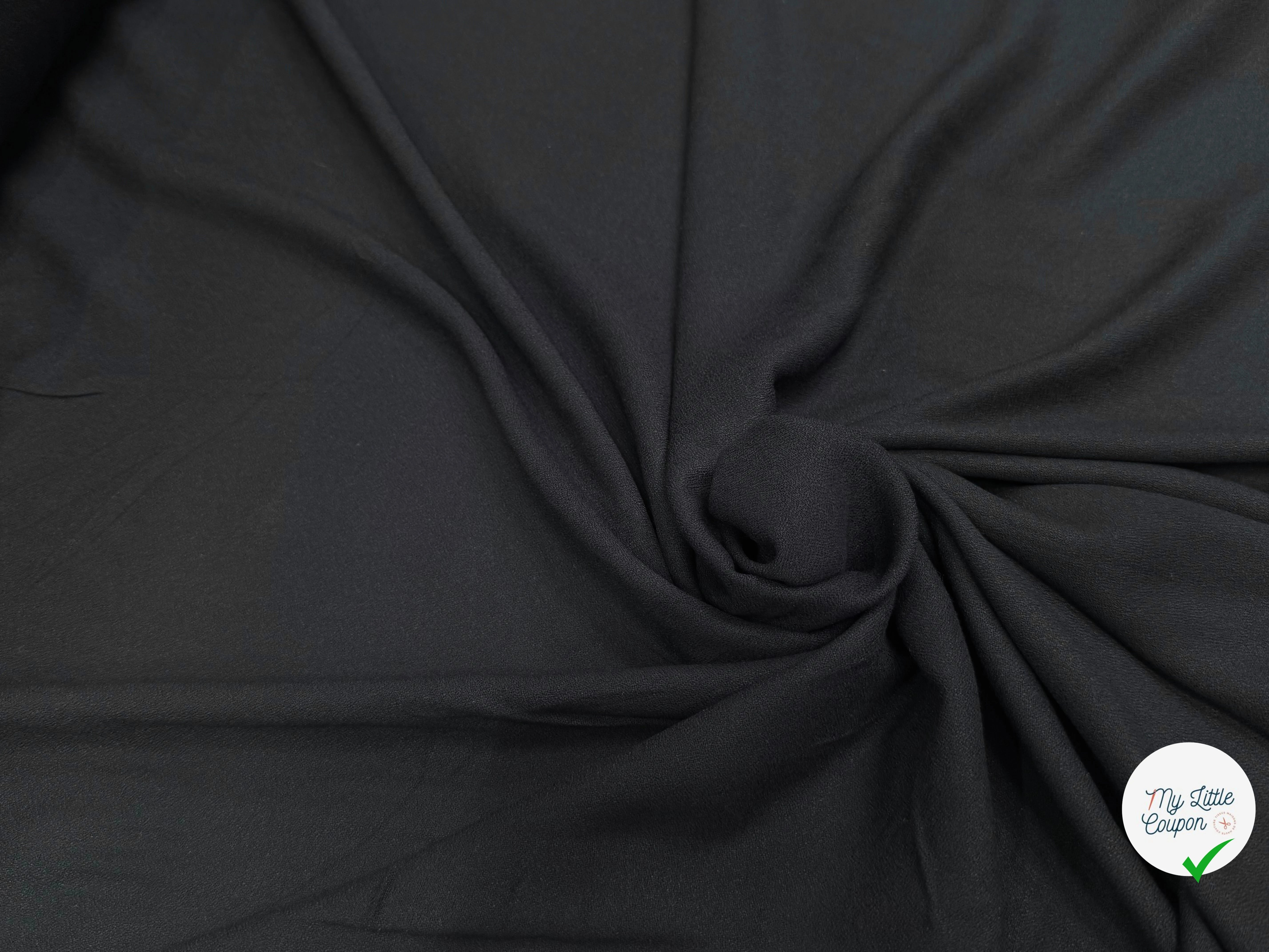 CREPE 100% VISCOSE TOMBÉ FLUIDE NOIR CHIC - My Little Coupon