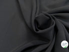 CREPE ACETATE VISCOSE SÉMI-LOURD LÉGÈREMENT SERGÉ NOIR - My Little Coupon