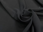 CREPE ACETATE VISCOSE SÉMI-LOURD LÉGÈREMENT SERGÉ NOIR - My Little Coupon