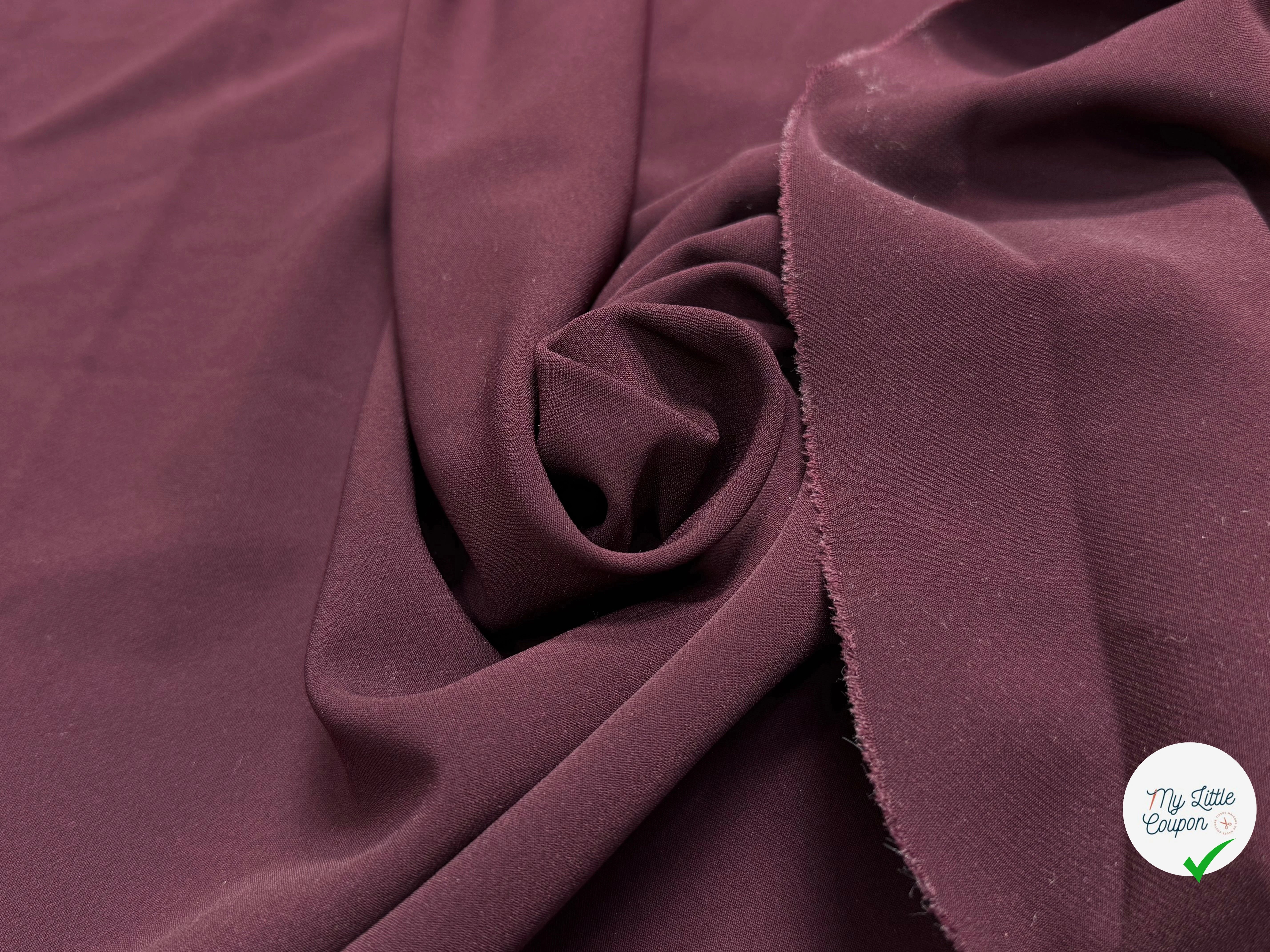 CREPE BEAU TOMBÉ BURGUNDY STRETCH - My Little Coupon