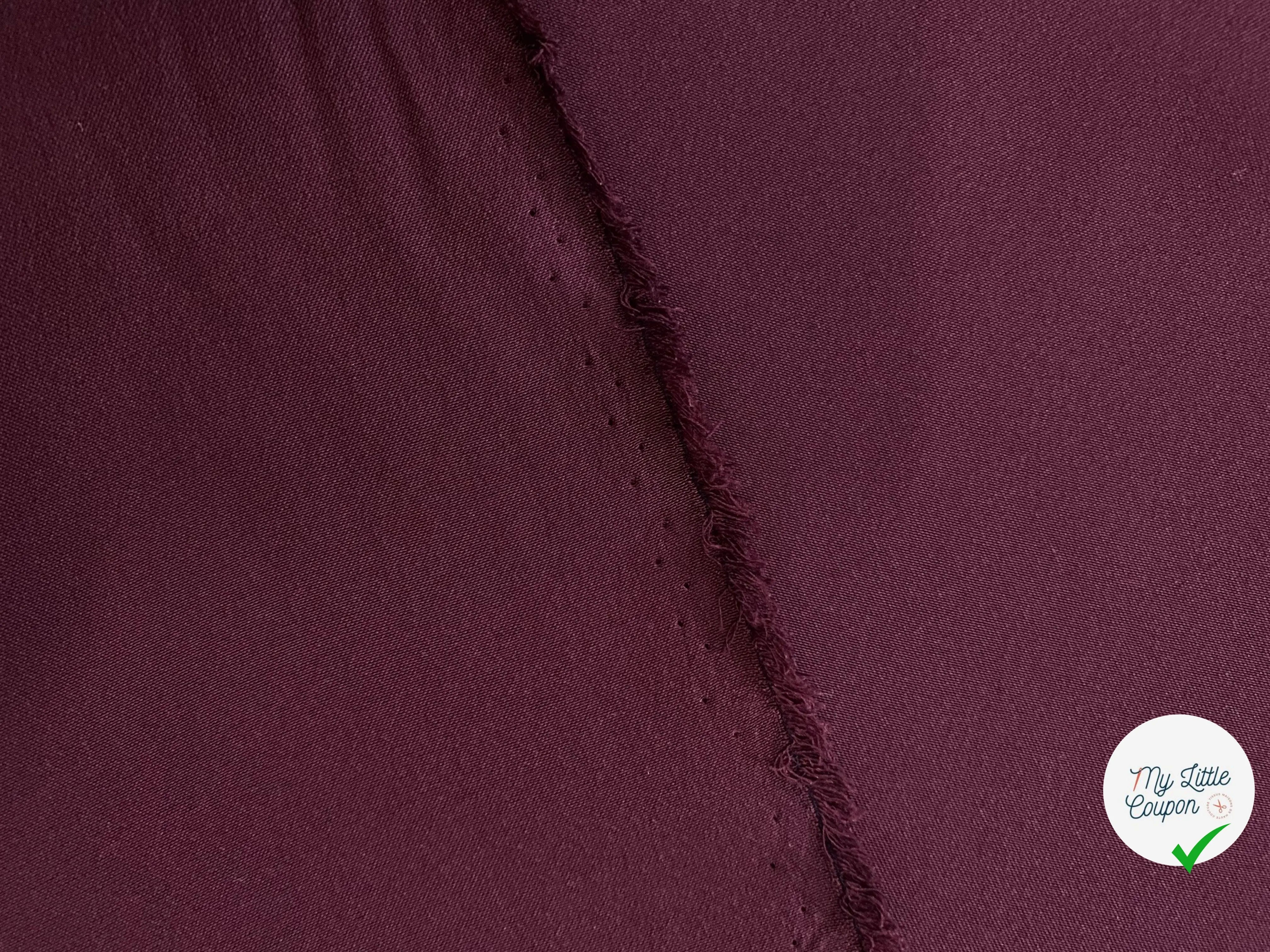 CRÊPE DE CHINE 100% SOIE BORDEAUX - My Little Coupon - tissu - coudre