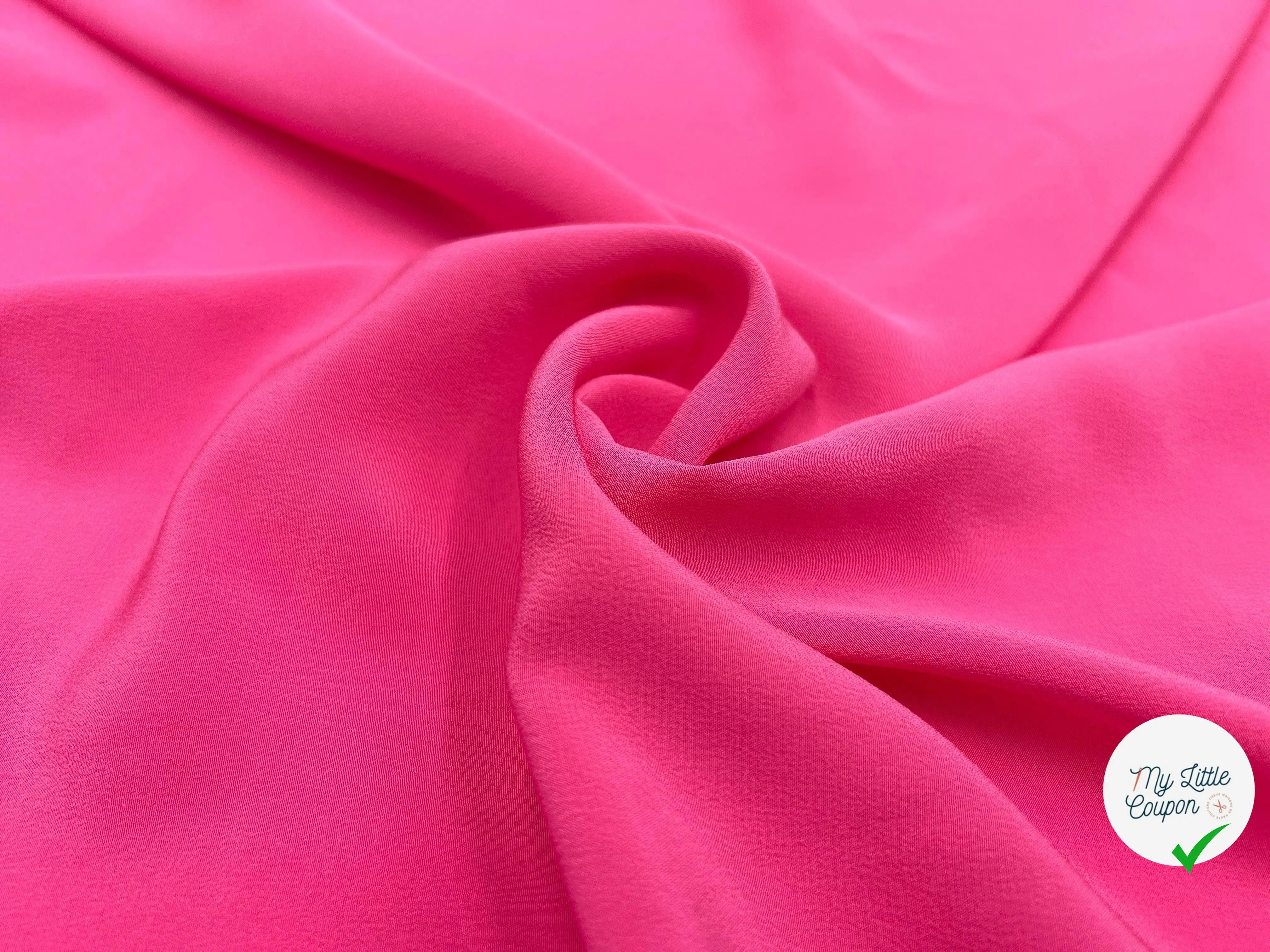 CRÊPE DE CHINE 100% SOIE FUSCHIA - My Little Coupon - tissu - coudre