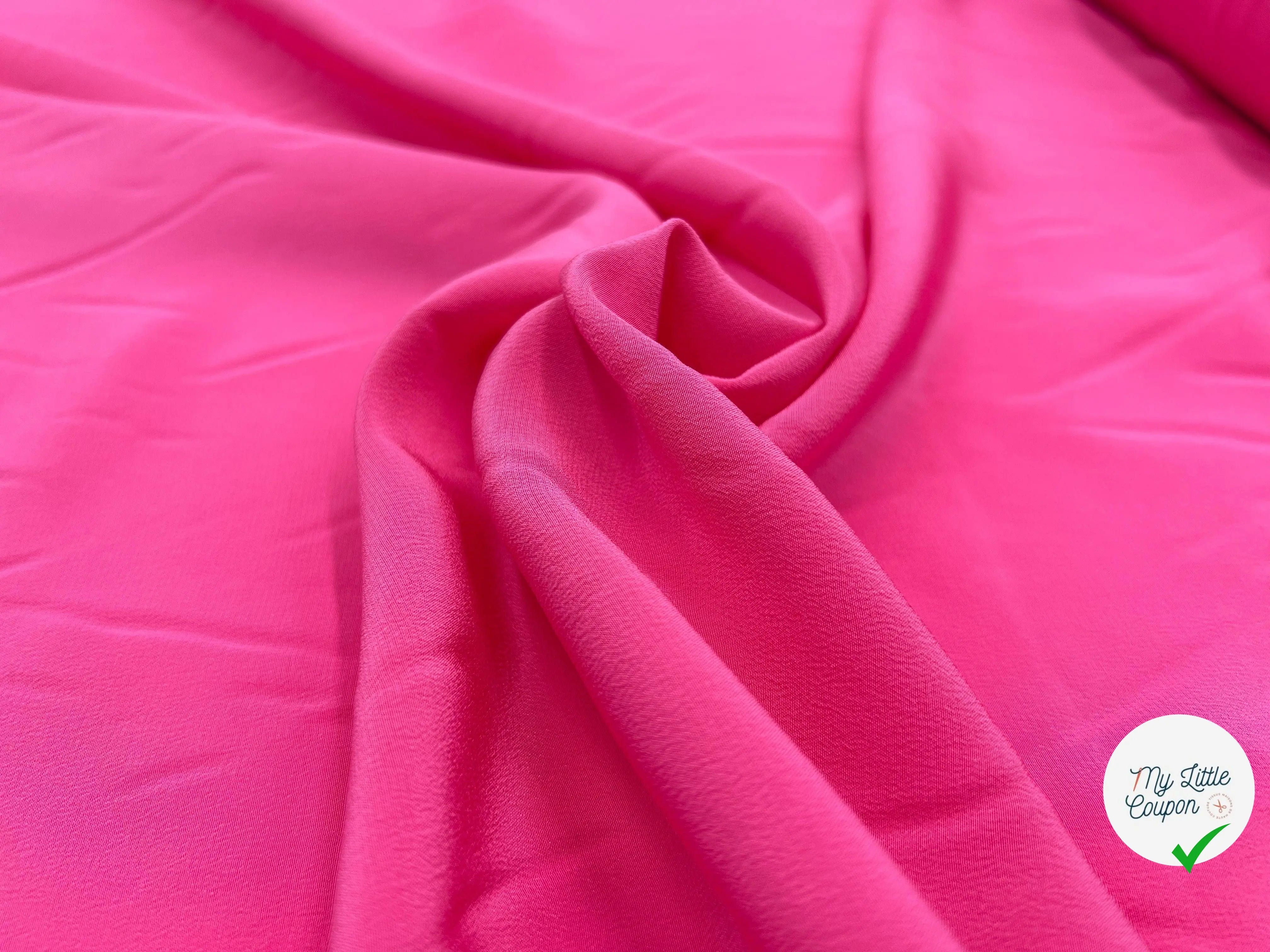 CRÊPE DE CHINE 100% SOIE FUSCHIA - My Little Coupon - tissu - coudre