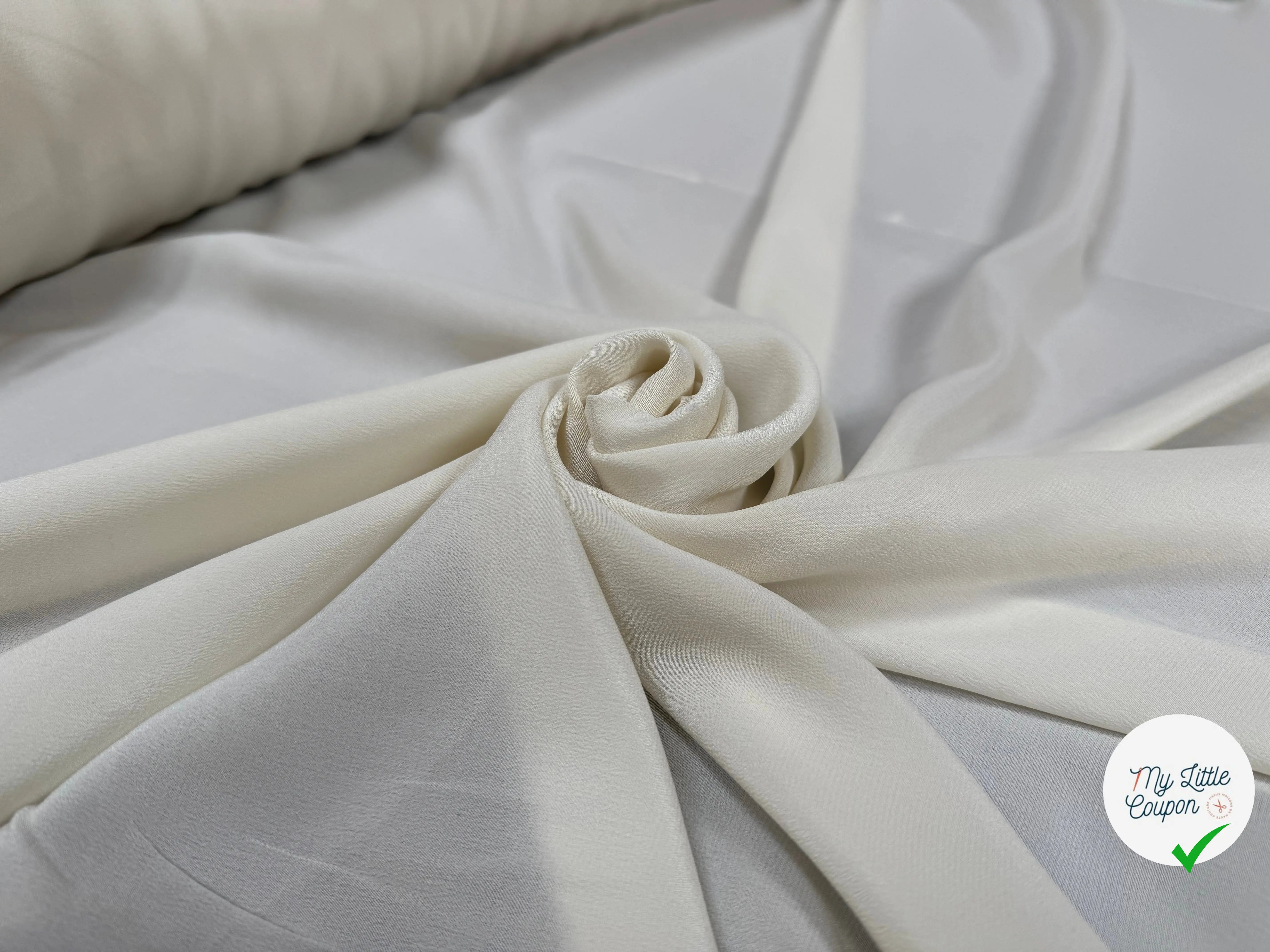 CRÊPE DE CHINE CRÈME 100% SOIE - My Little Coupon