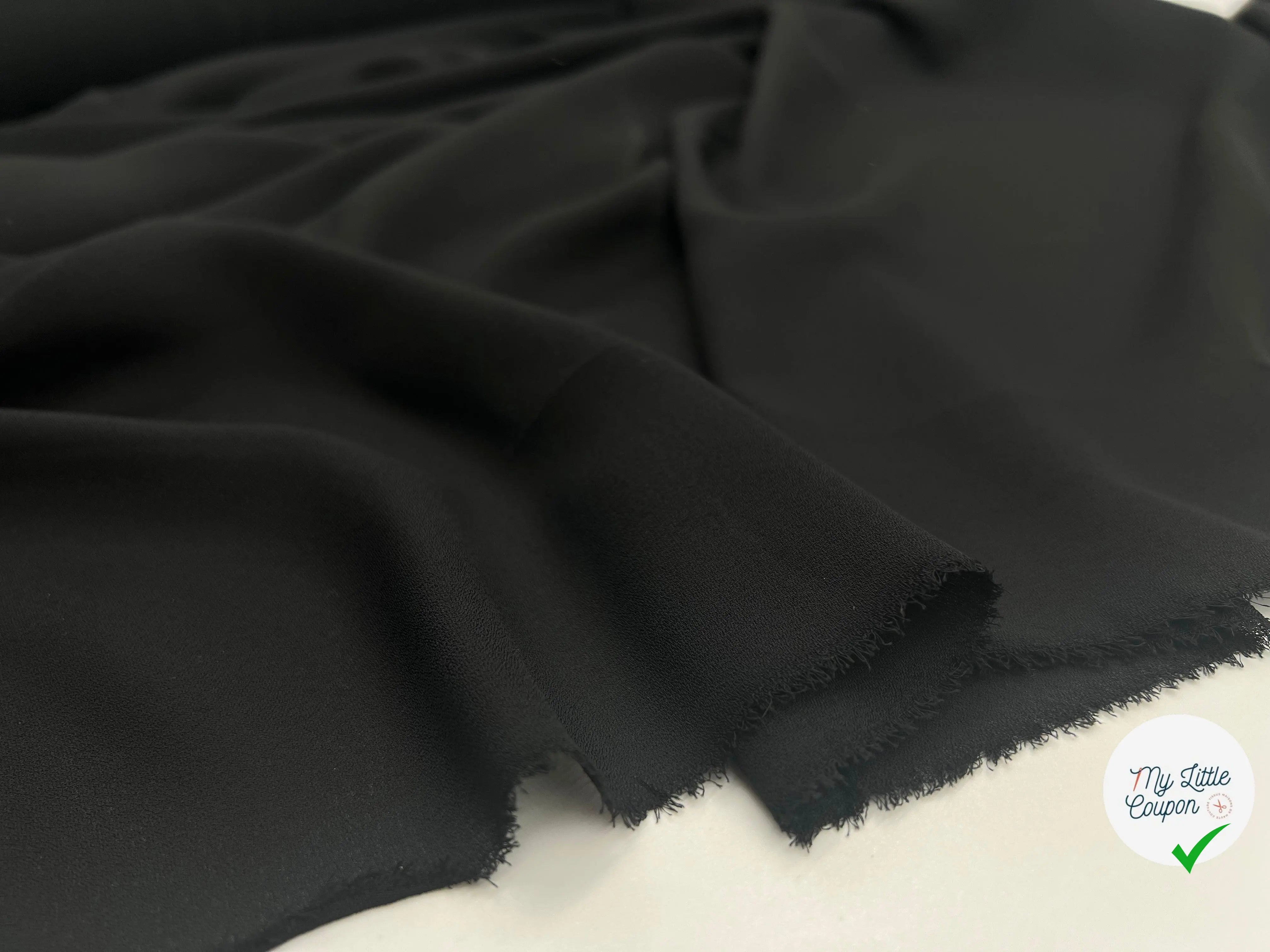 CRÊPE DE CHINE NOIR - My Little Coupon - tissu - coudre