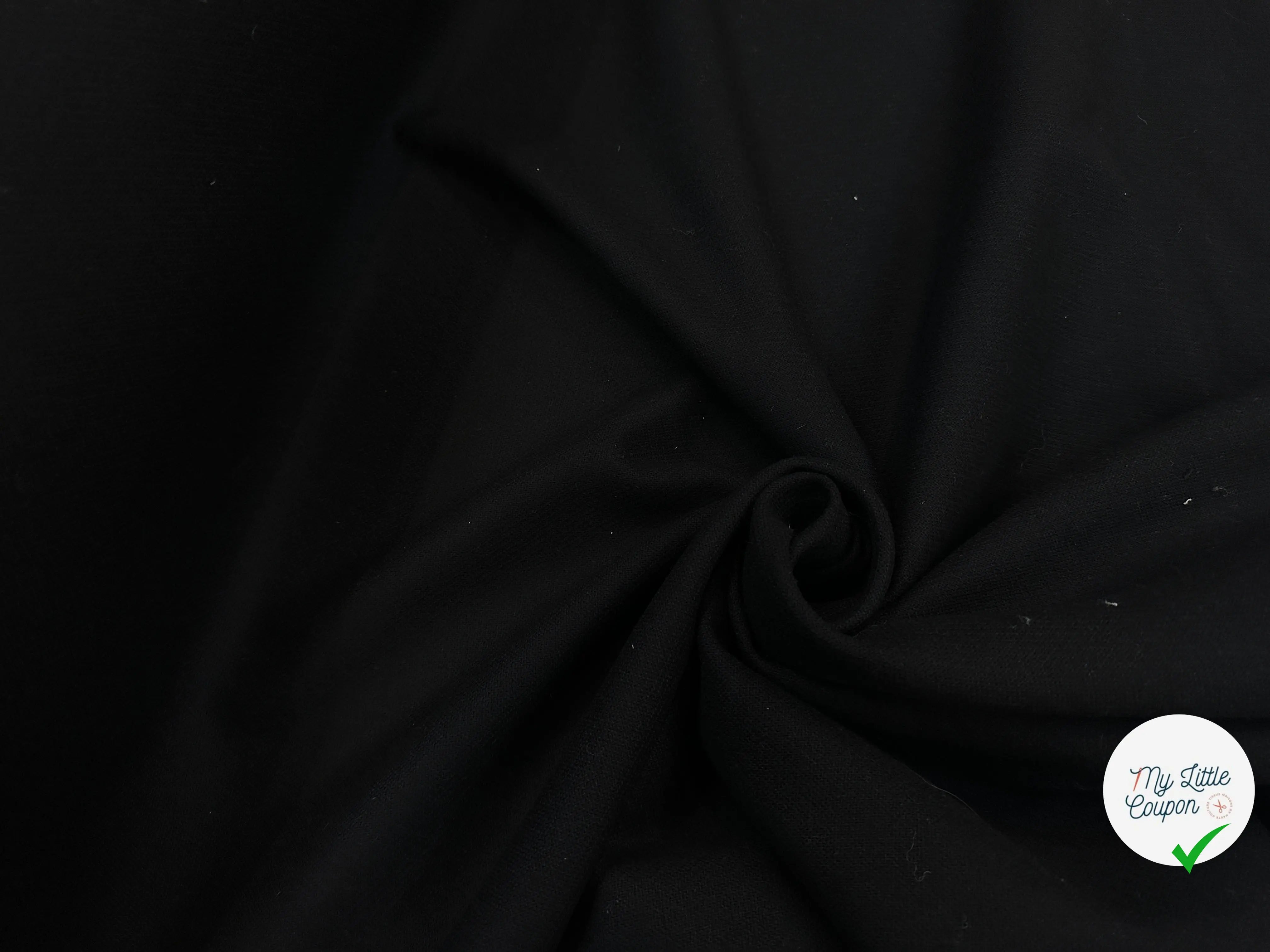 CRÊPE DE LAINE NOIR COMPACT WOOL - My Little Coupon