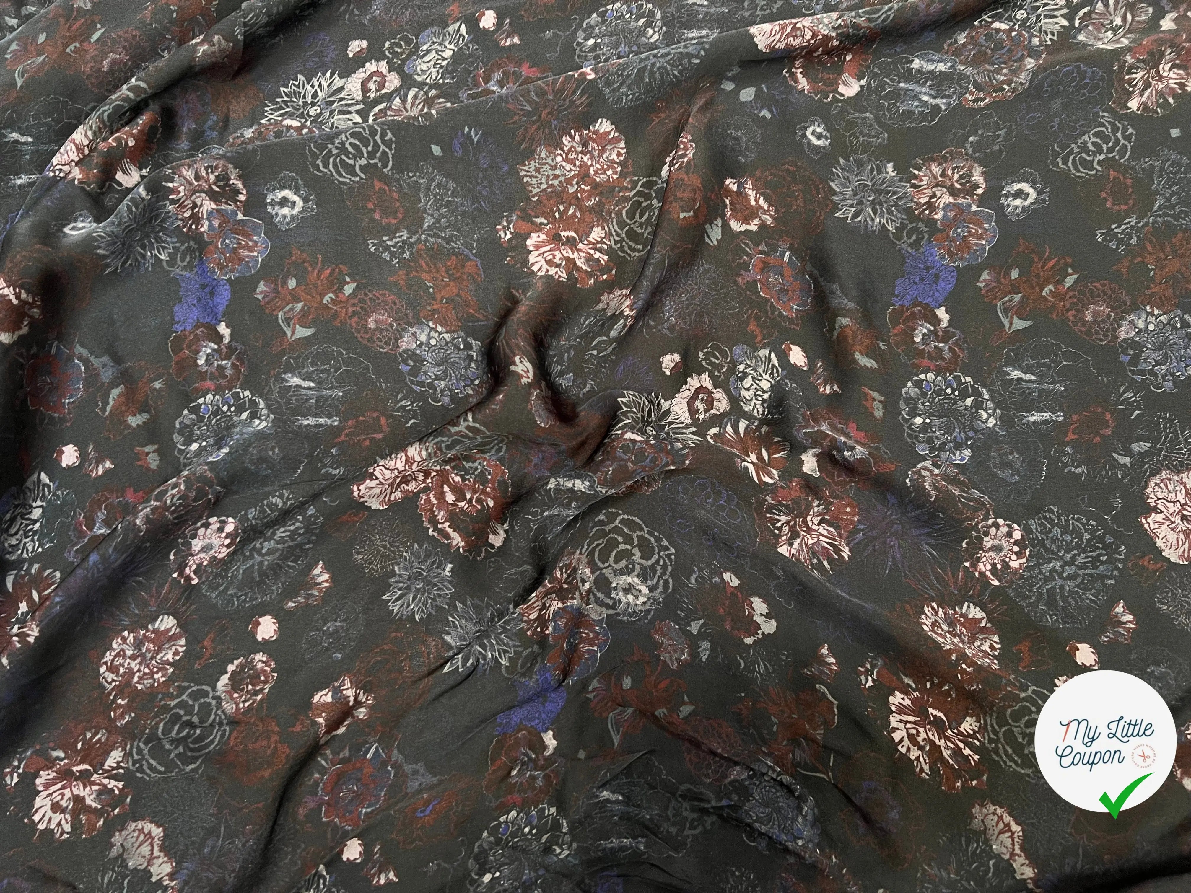 CRÊPE DE SOIE À MOTIFS FLORAL - My Little Coupon