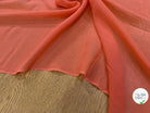 CREPE DE SOIE DOUBLE GEORGETTE LAIZE 115 ORANGE PÊCHE - My Little Coupon