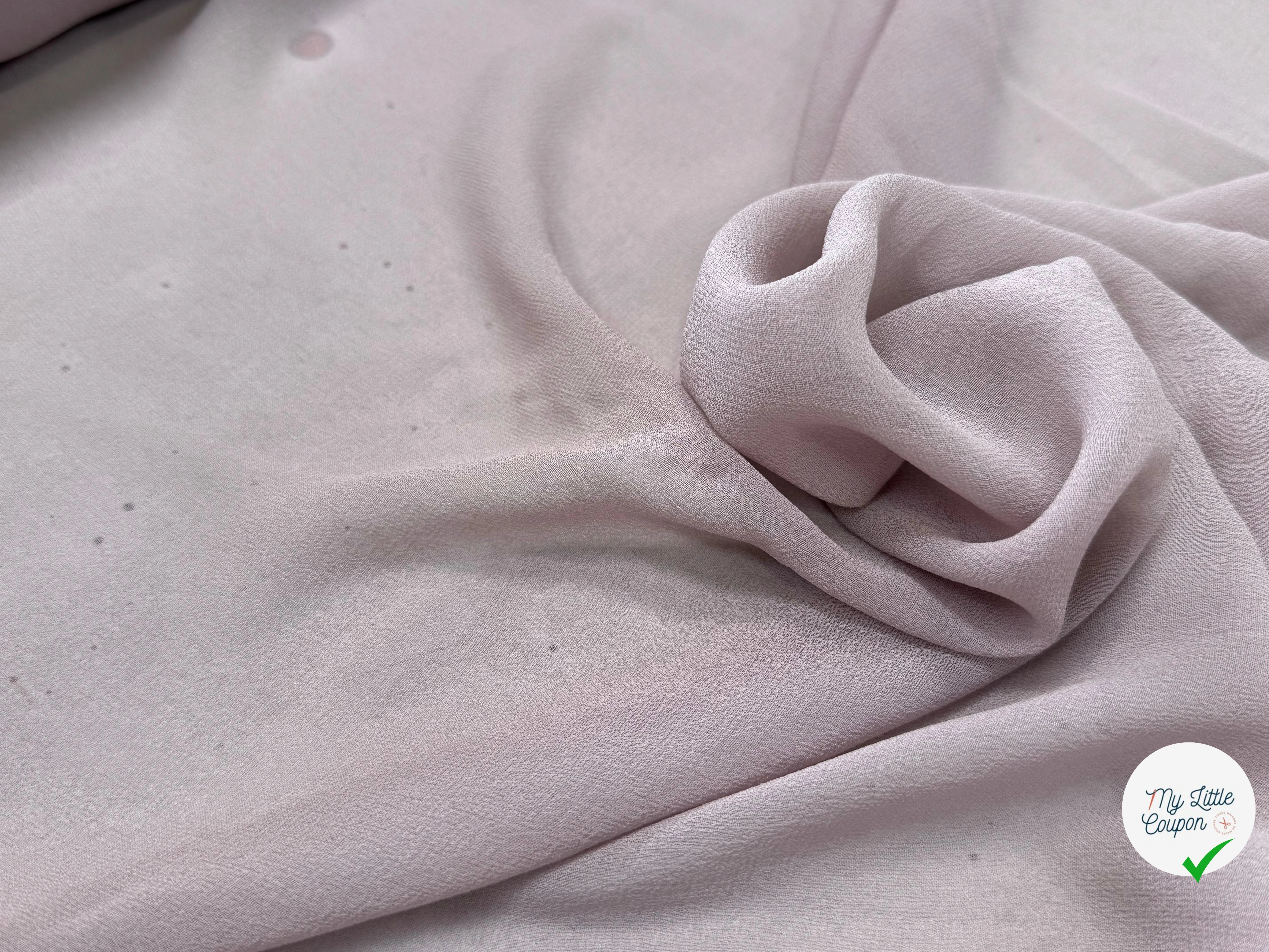 CREPE DE SOIE DOUBLE GEORGETTE STRETCH BEIGE ROSY - My Little Coupon